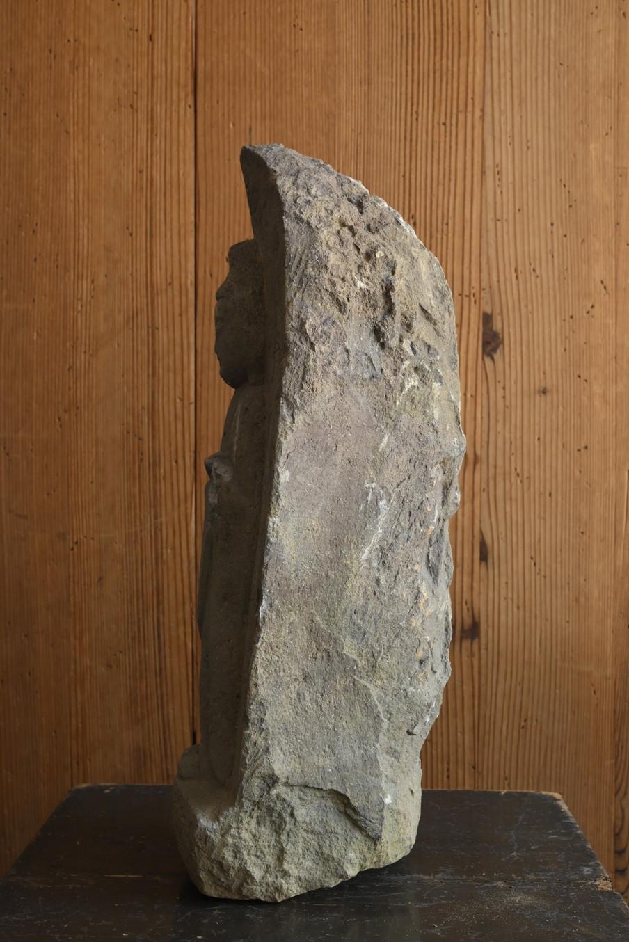 Japanese antique stone Buddha / Kannon Bodhisattva / Made in 1732 5