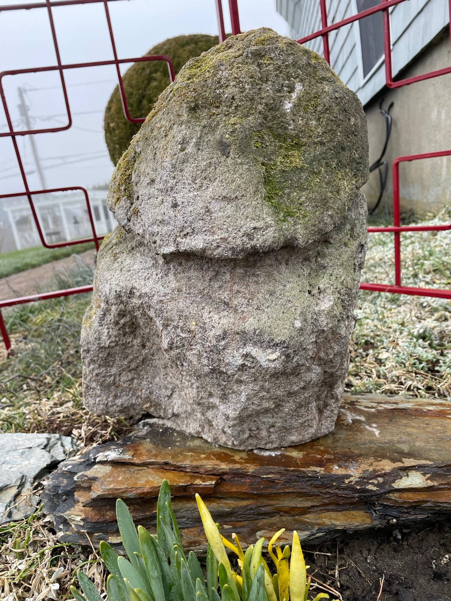 Japanese Antique Stone Buddha Protector 4