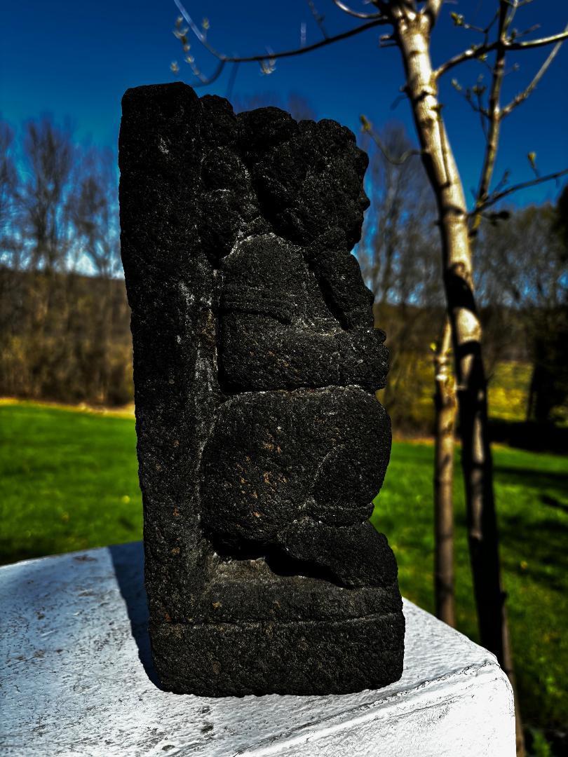 Japanese Antique Stone Fudo Myoo Buddha- Hard To Find 3