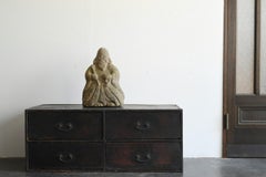 Japanese antique stone god/1800s/Japanese Buddha statue/garden ornament