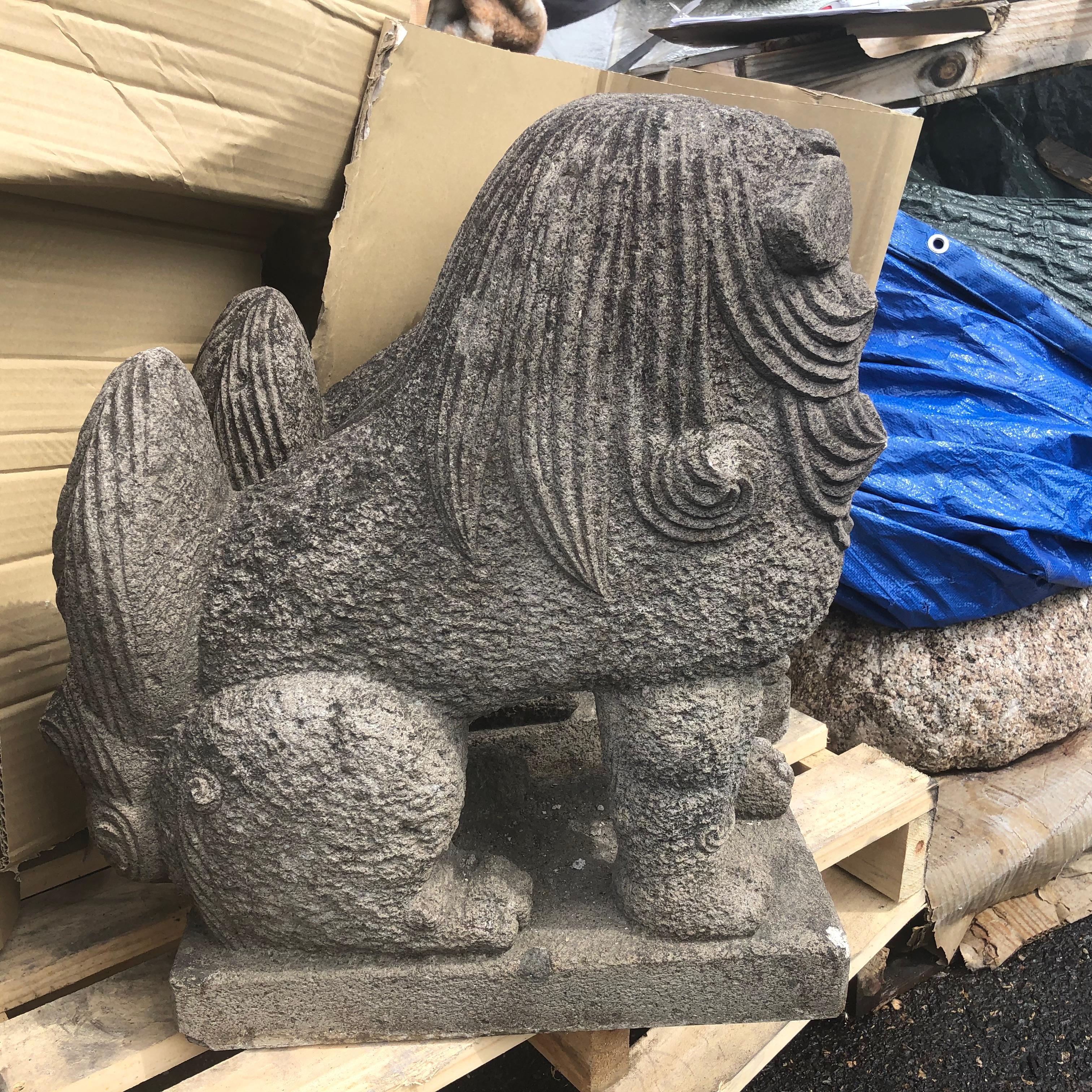 Japanese Antique Stone Guardians 
