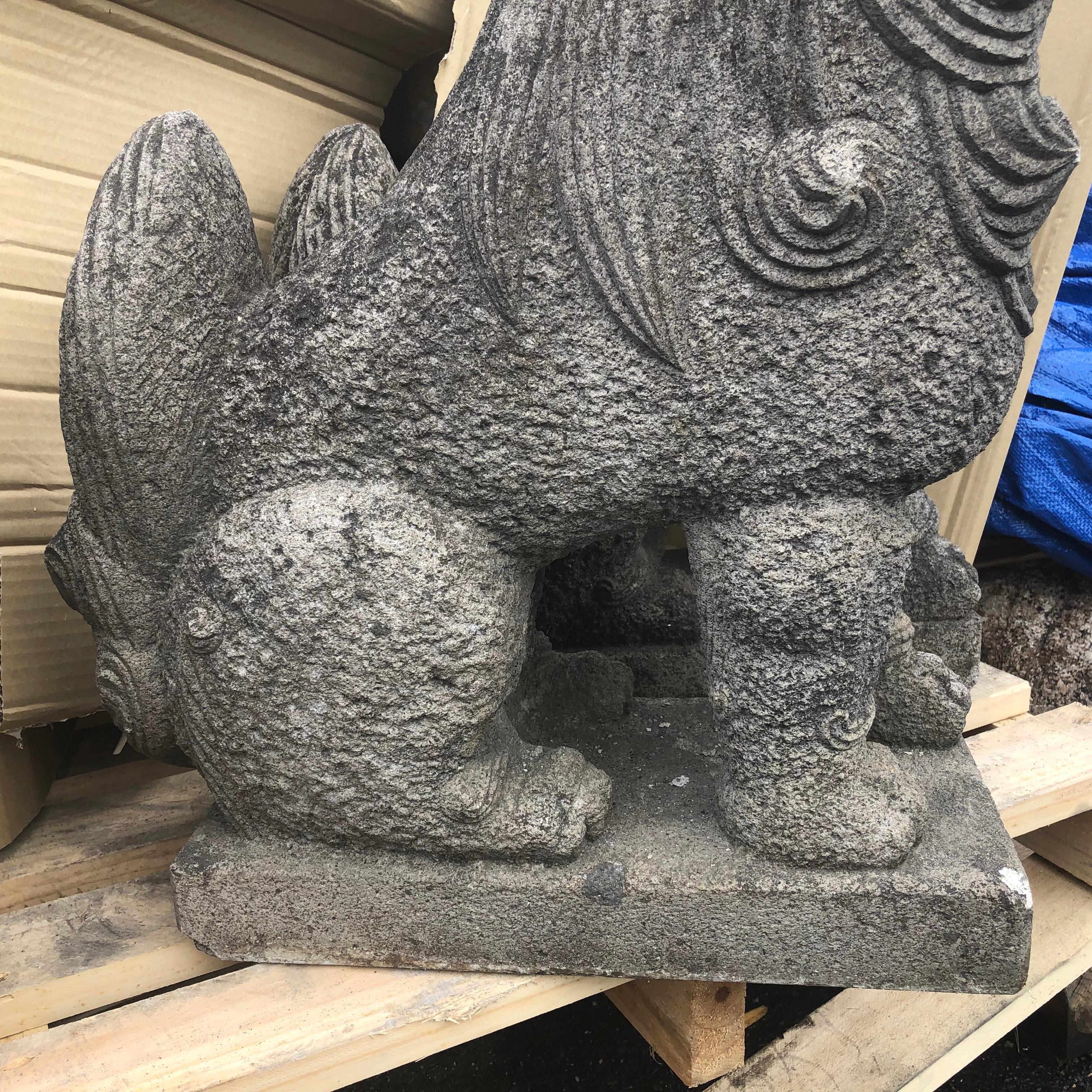 Japanese Antique Stone Guardians 