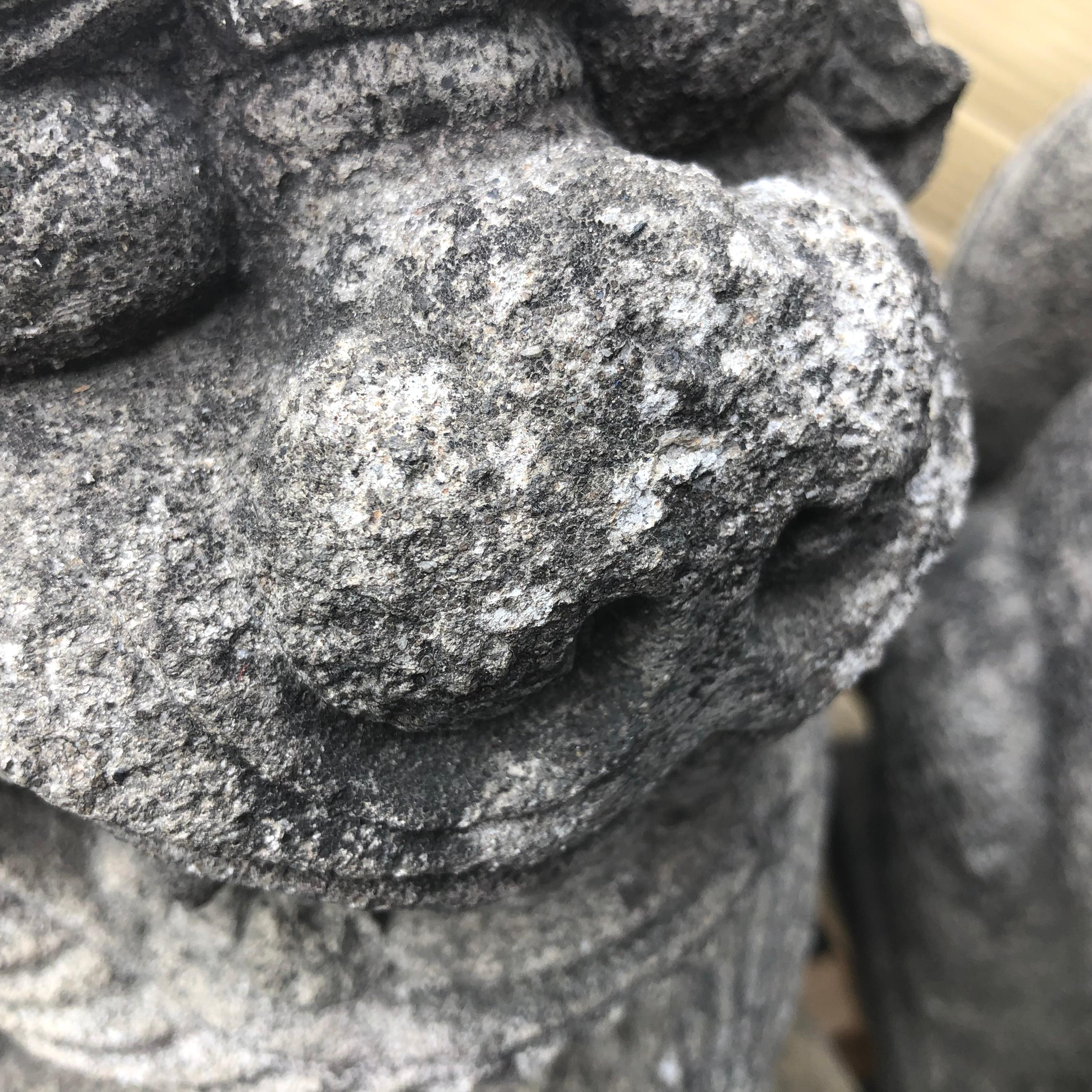 Japanese Antique Stone Guardians 