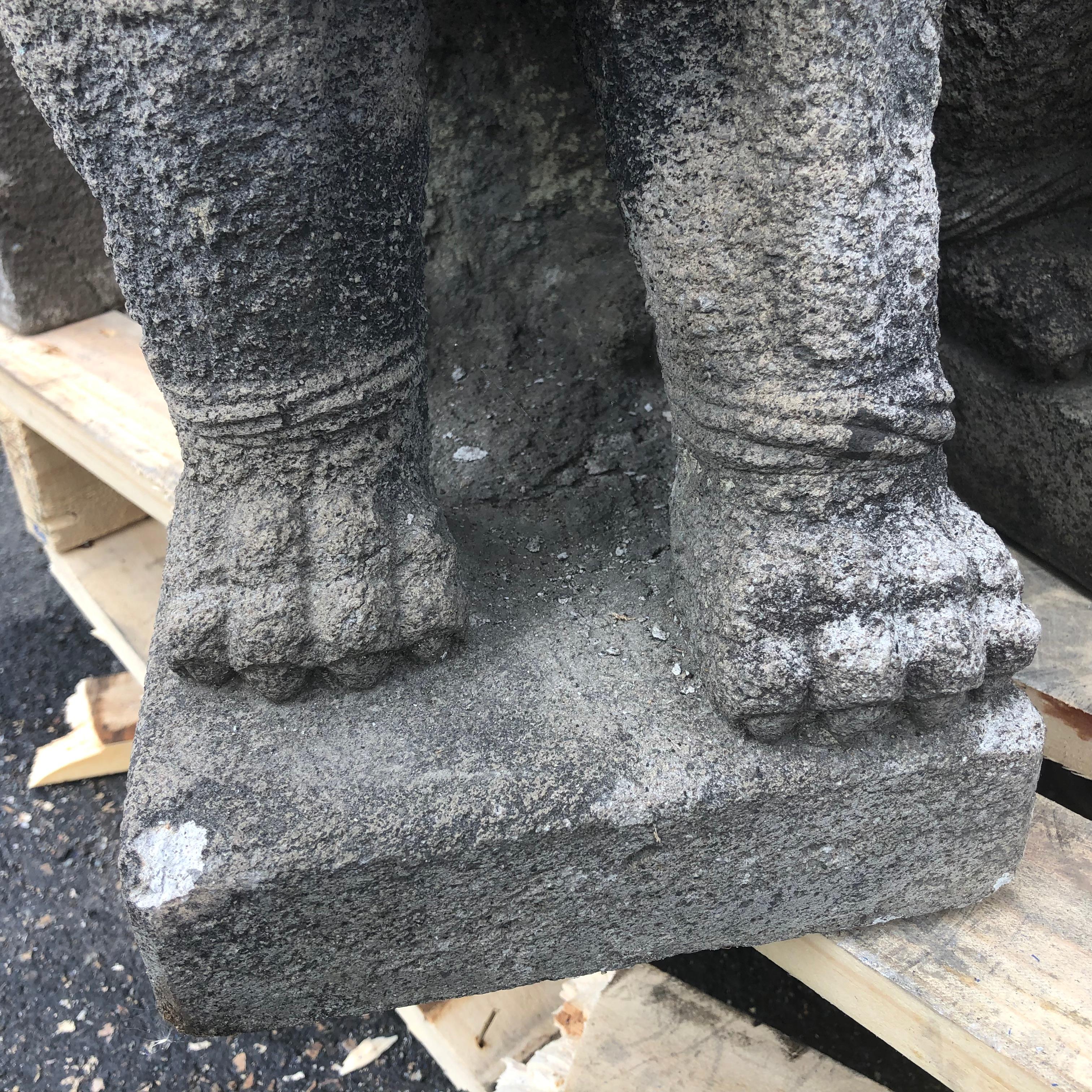 Japanese Antique Stone Guardians 