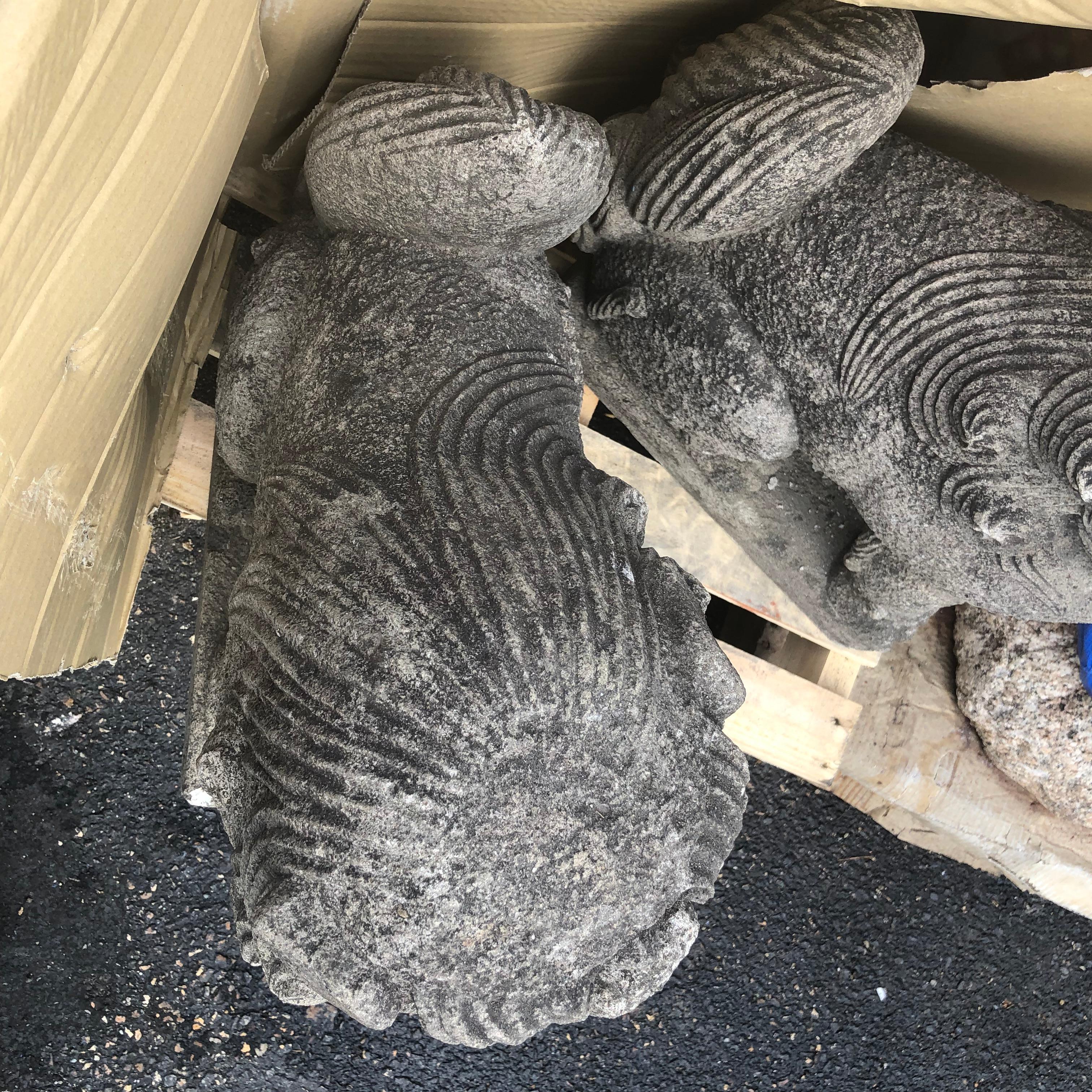 Japanese Antique Stone Guardians 