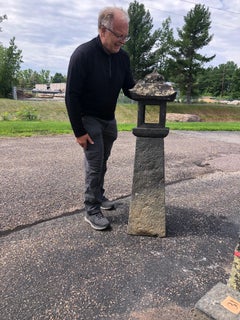 Japanese Antique Stone Lantern 48”