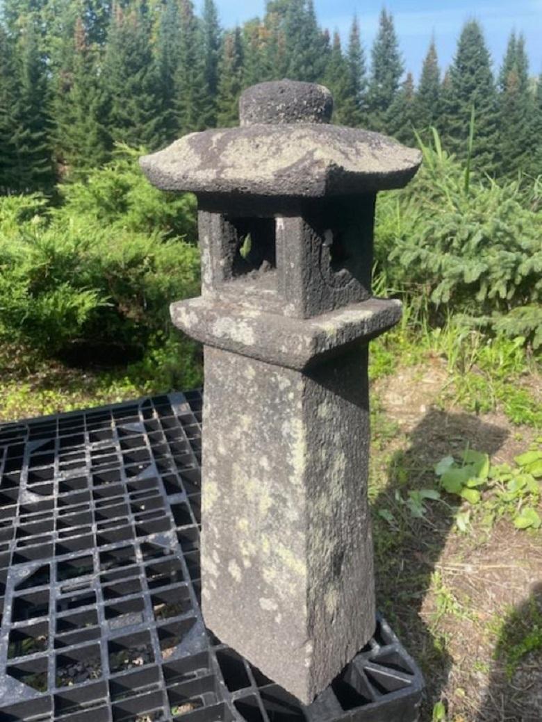 Hand-Carved Japanese Antique Stone Lantern