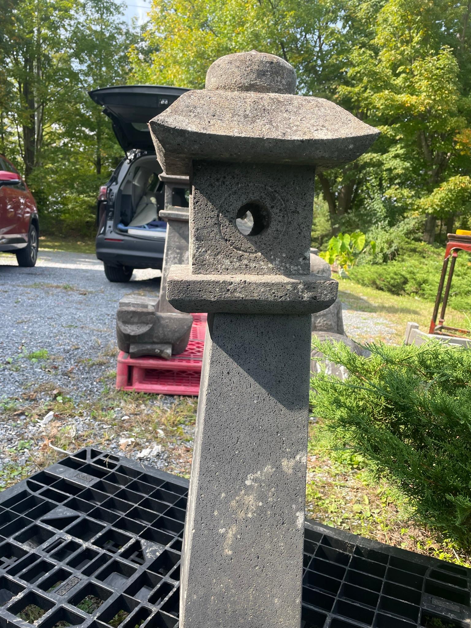 Japanese Antique Stone Pathway Lantern In Good Condition In South Burlington, VT