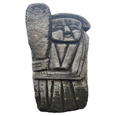 Japanese Antique Stone Rice God Buddha Ensures Bountiful Harvest