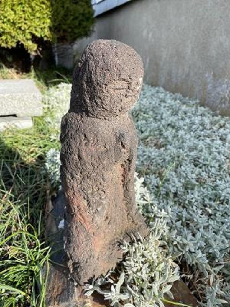 Hand-Carved Japanese Rare Antique 1750 Spiritual Garden Guardian 
