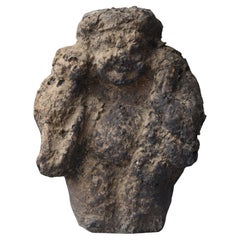 Japanese Antique Stone Statue "Daikokuten" 1860s-1900s / Wabisabi