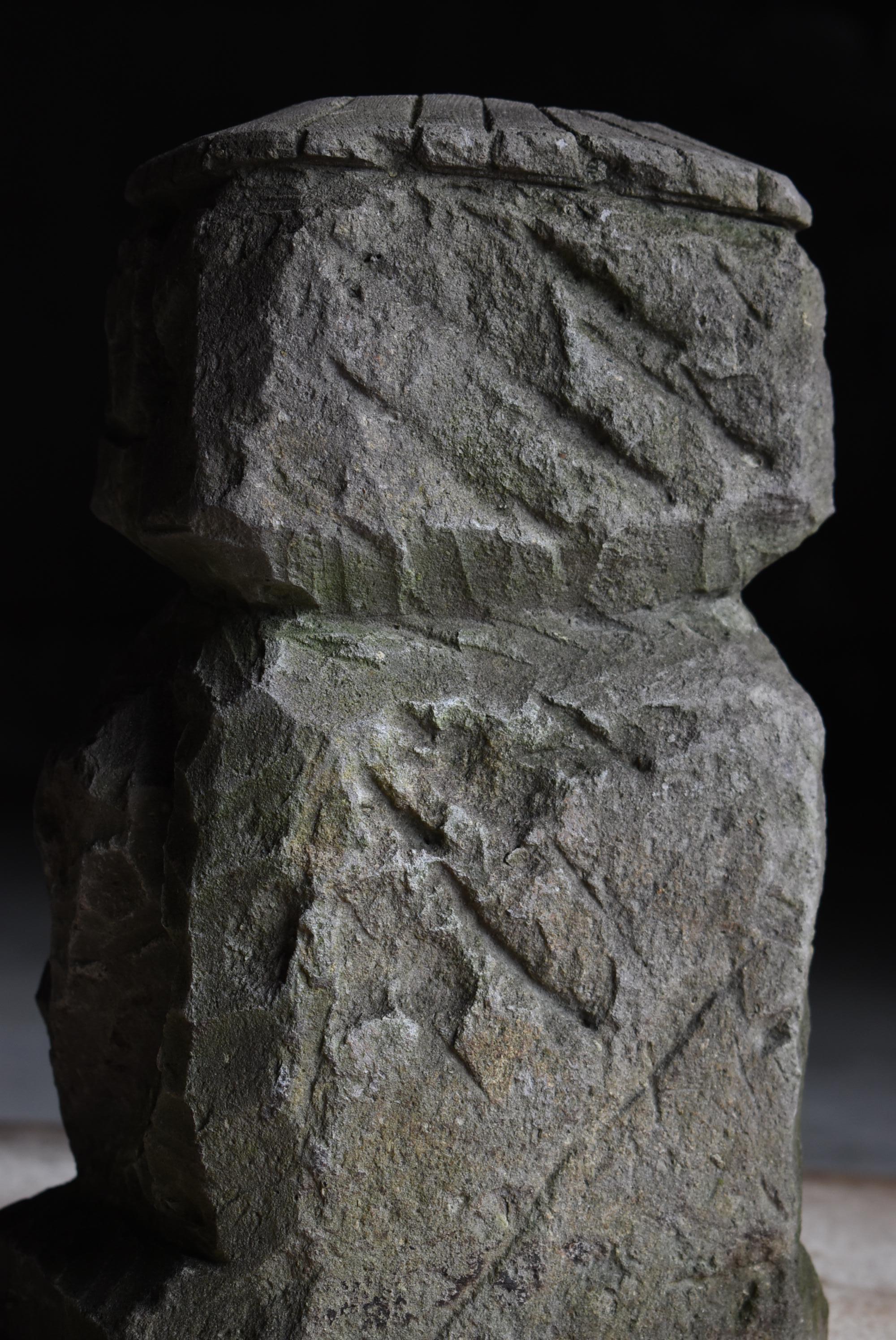 Japanese Antique Stone Statue Kappa 1860s-1900s / Wabi Sabi 6