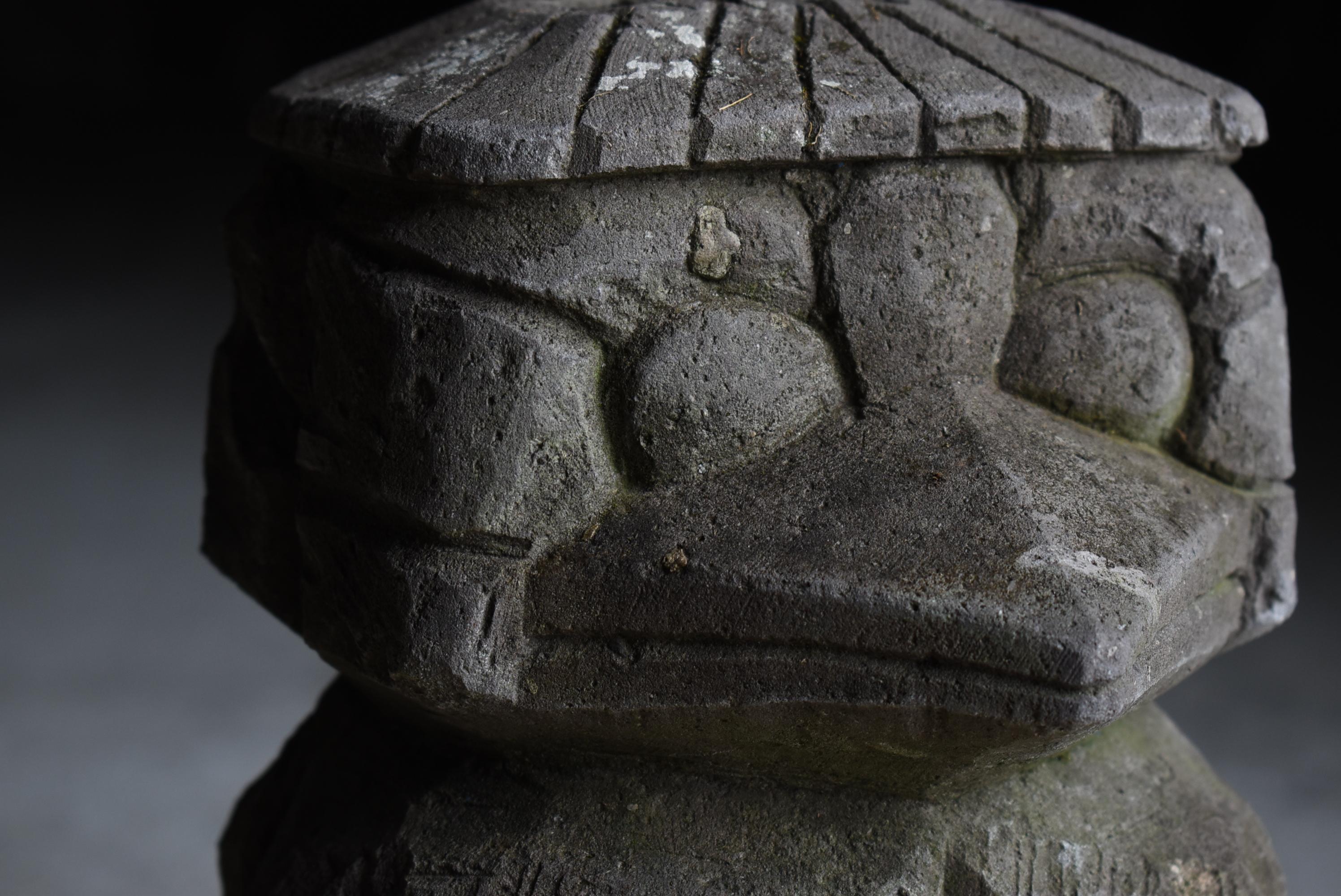 Japanese Antique Stone Statue Kappa 1860s-1900s / Wabi Sabi 1