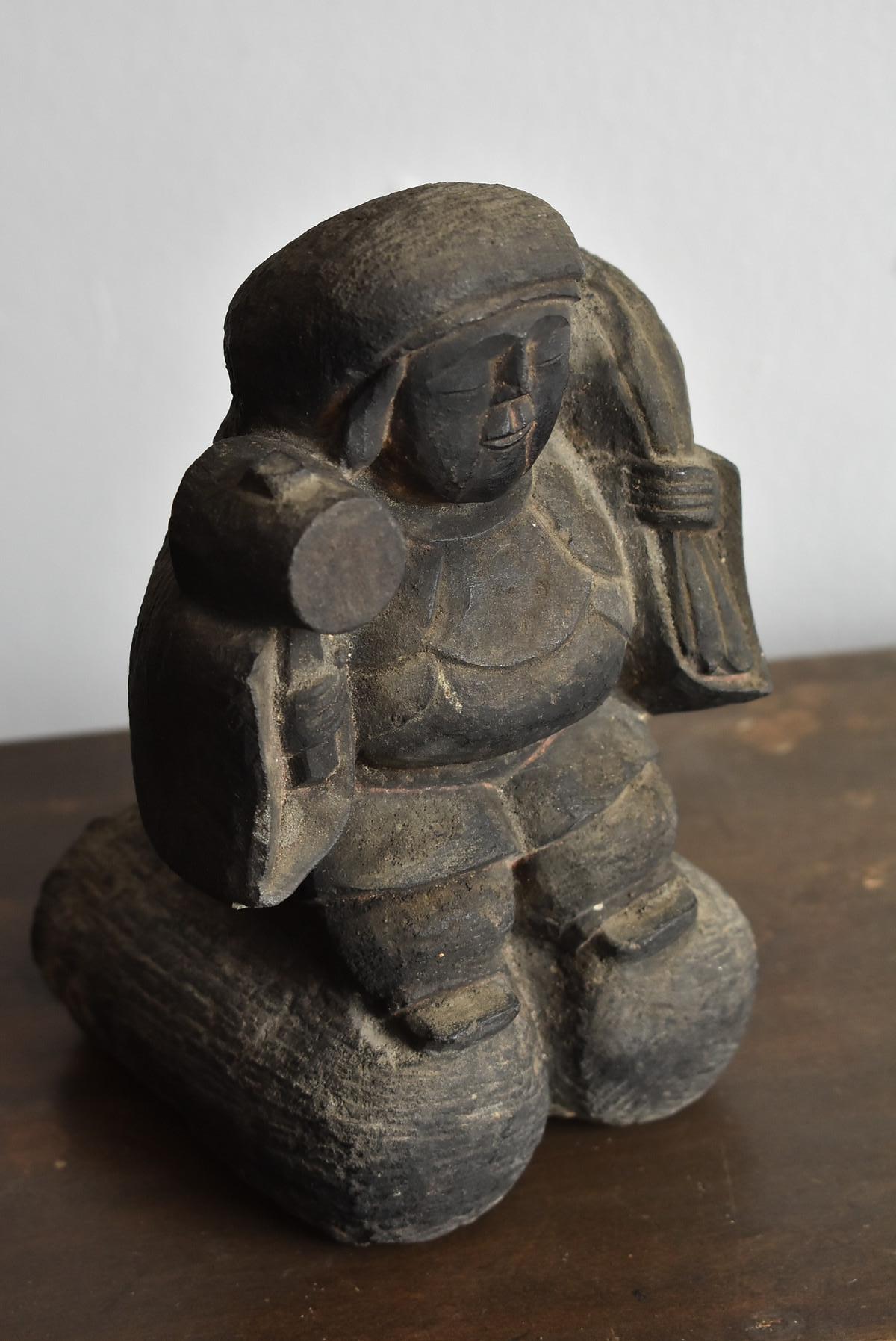 Japanese Antique Stone Statue / Two Gods / Edo Period /  Buddha /Stone Figurine 12