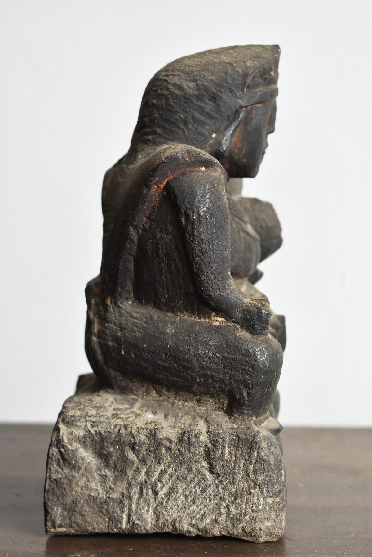 Other Japanese Antique Stone Statue / Two Gods / Edo Period /  Buddha /Stone Figurine
