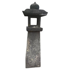 Linterna japonesa antigua de piedra para el sol y la luna Patina encantadora 42 pulgadas #2