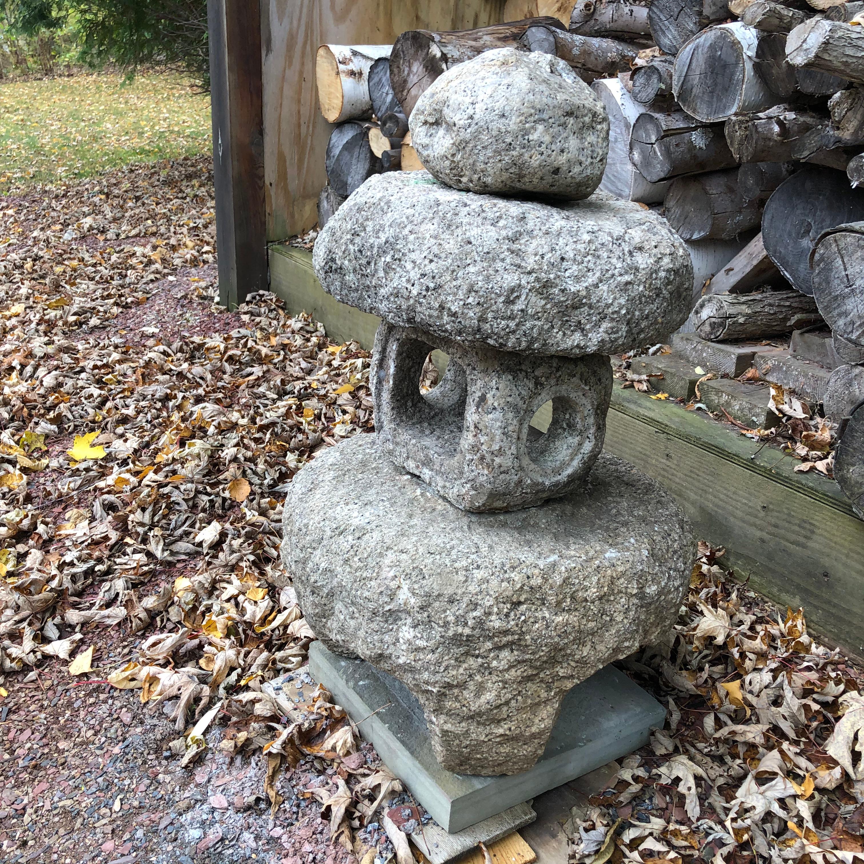 Hand-Carved Japanese Antique Stone 