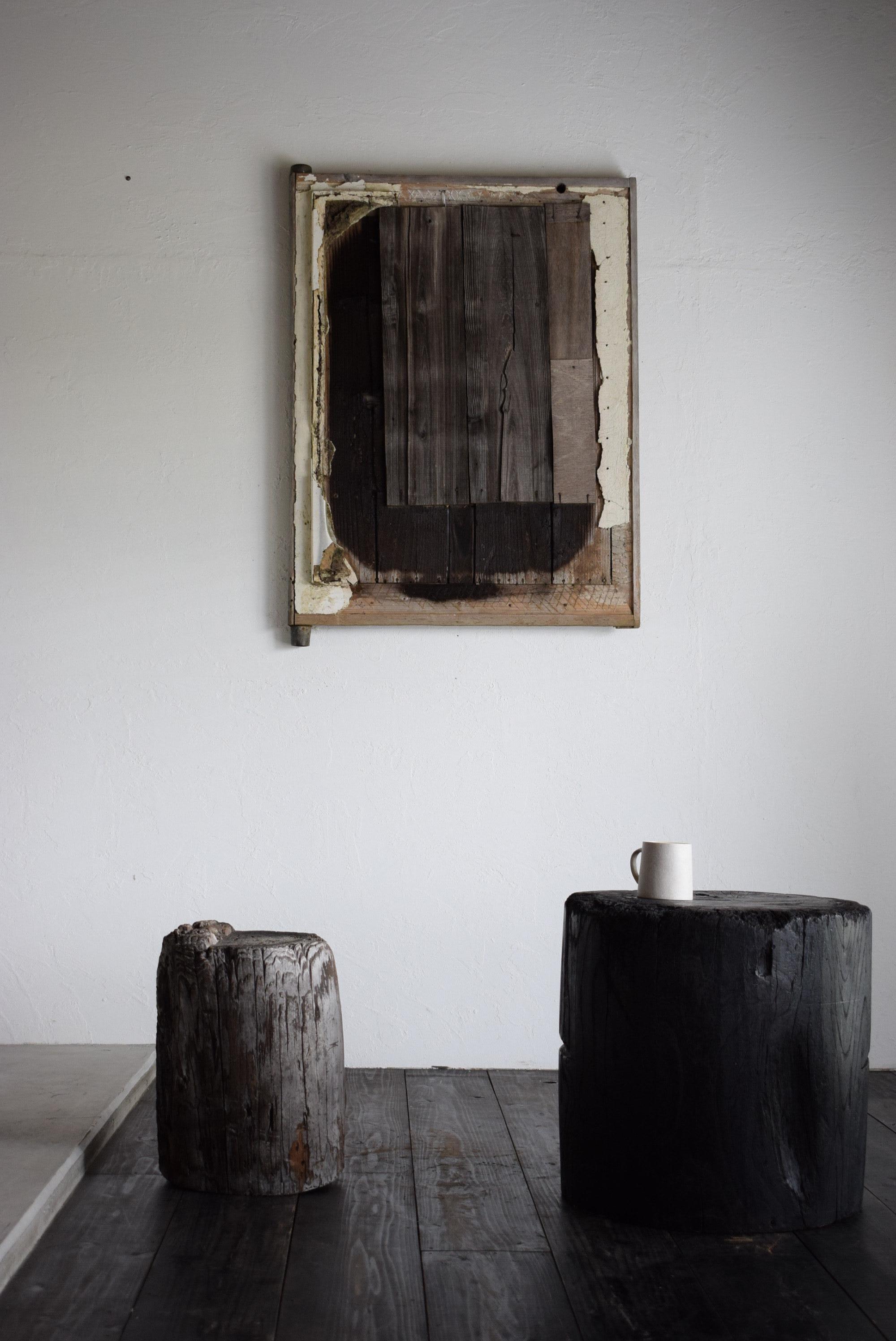 Japanese antique stool / wood stool wabi-sabi stool For Sale 9