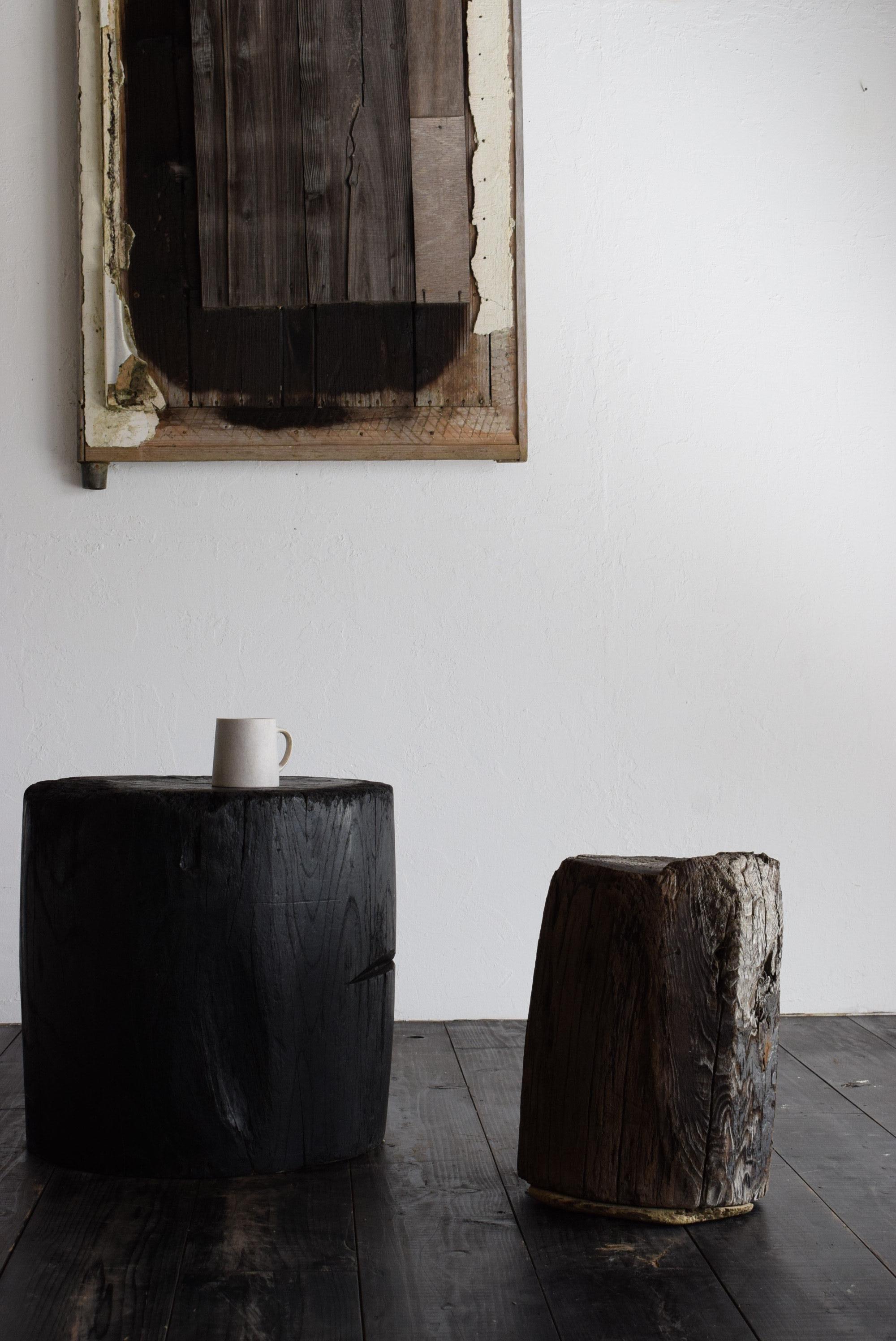 Japanese antique stool / wood stool wabi-sabi stool For Sale 10