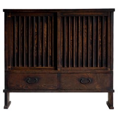 Japanese Antique Storage Cabinet, Meiji Era (1868-1912), Wabi Sabi, Mingei