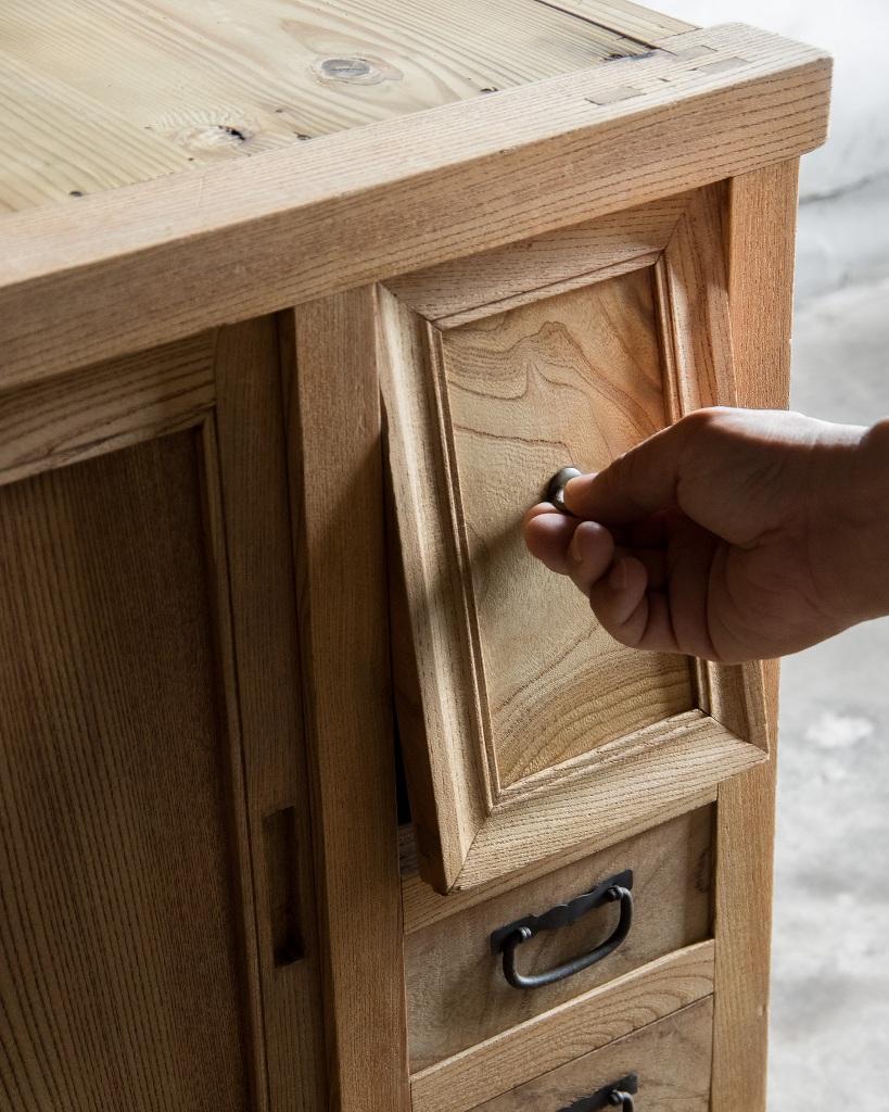 Japanese Antique Storage Cabinet, Taisho Era'1912-1926', Wabi Sabi For Sale 8