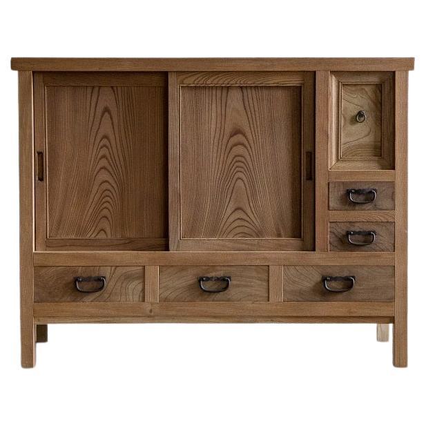 Japanese Antique Storage Cabinet, Taisho Era'1912-1926', Wabi Sabi For Sale