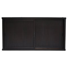 Étagère de rangement japonaise ancienne noire 1880s-1900s Wabi-Sabi