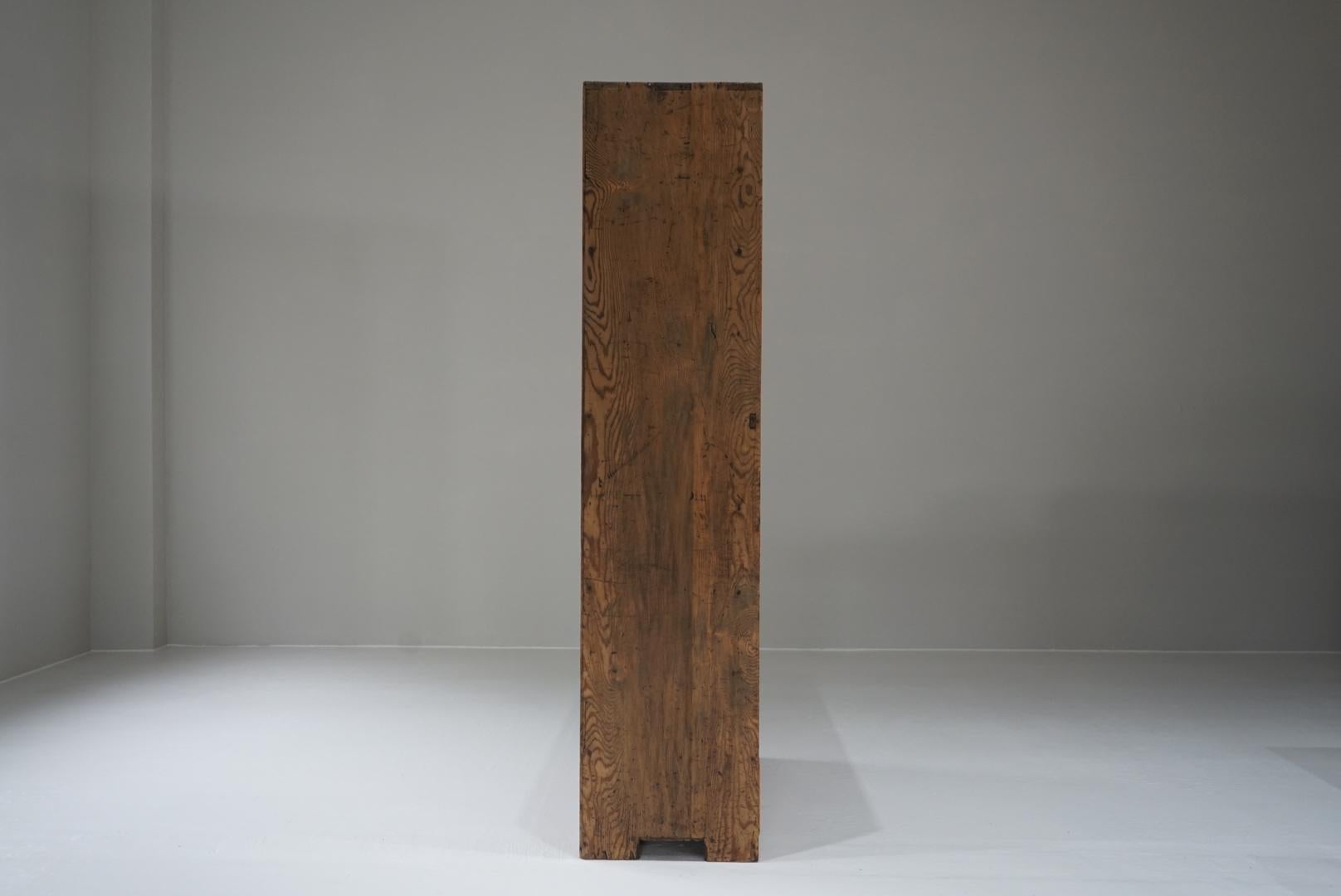 Étagère de rangement japonaise ancienne étagère ouverte étagère d'exposition Wabi-Sabi Japandi en vente 4