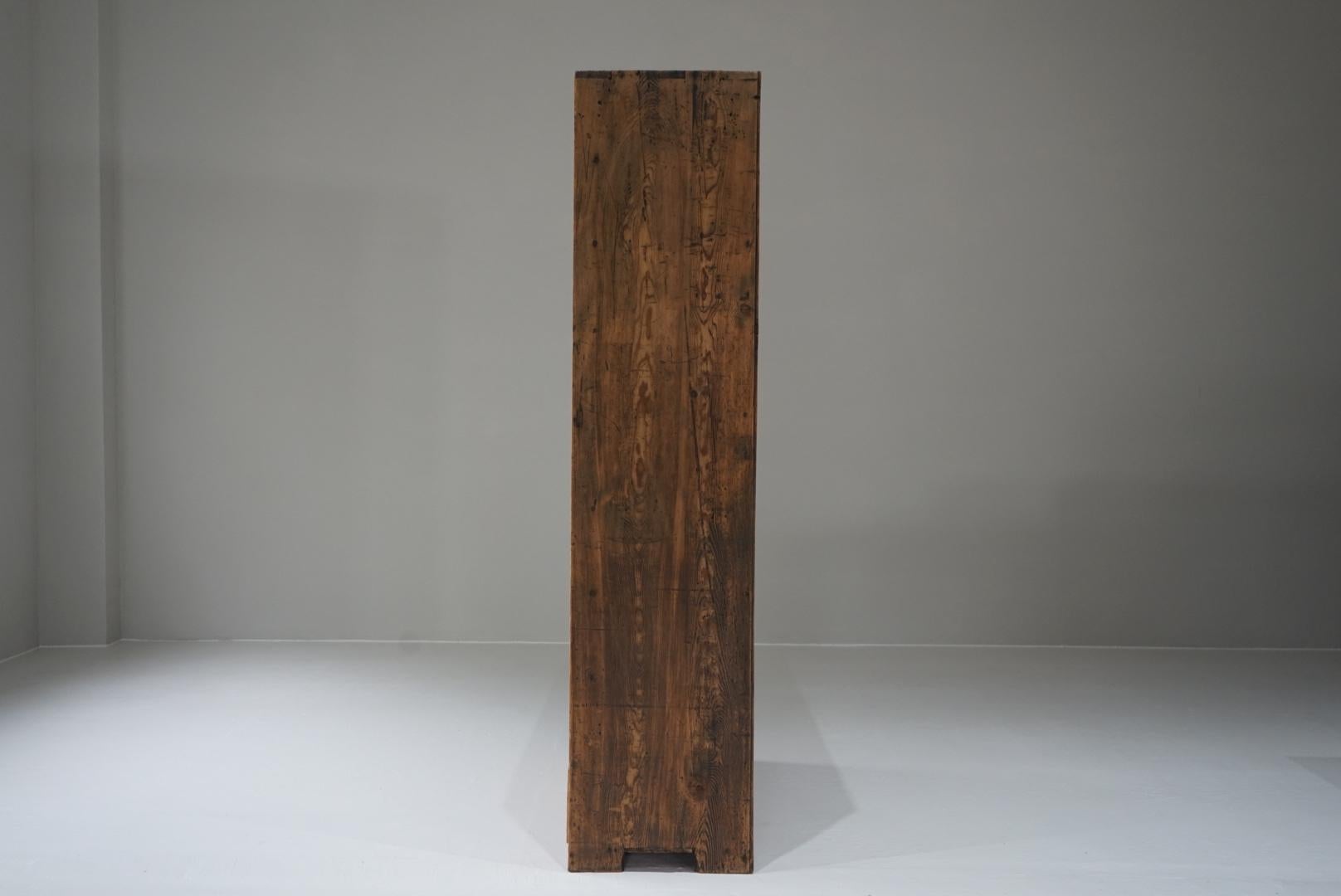 Étagère de rangement japonaise ancienne étagère ouverte étagère d'exposition Wabi-Sabi Japandi en vente 3