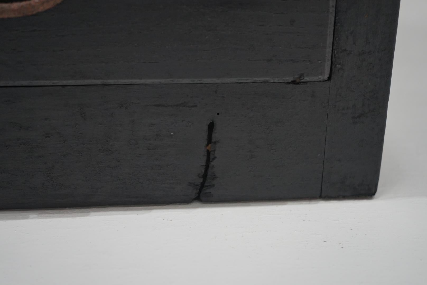 Japanese Antique Storage shelves Black Shelf Wabi-Sabi For Sale 2