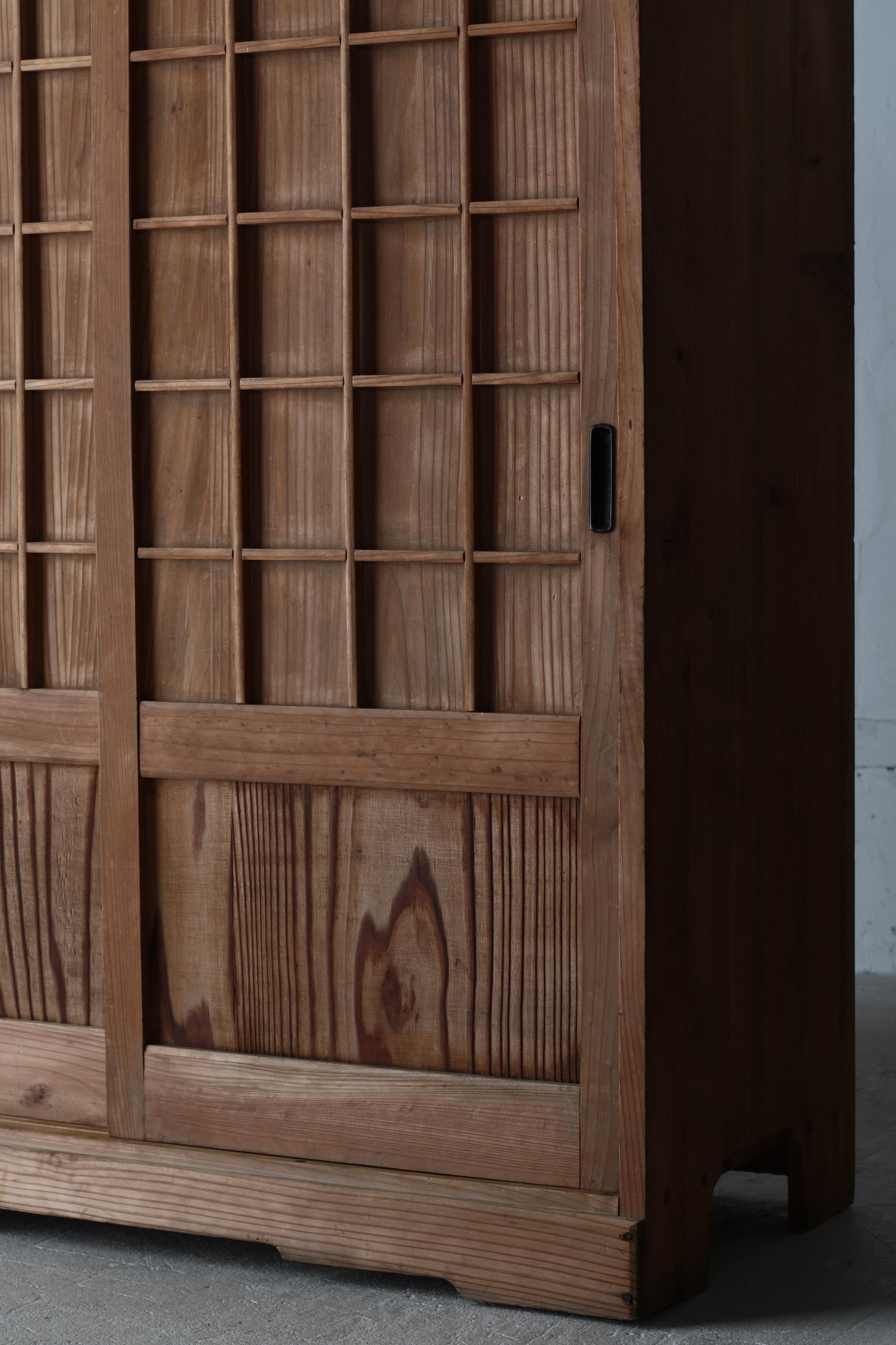 Wood Japanese Antique Storage Shelves / Shoe Cabinet / 1900-1940s / Wabi-sabi For Sale