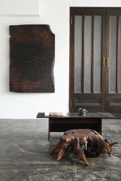 Japanese antique style wooden panel/wall hanging board / 1868-1920 / MINGEI