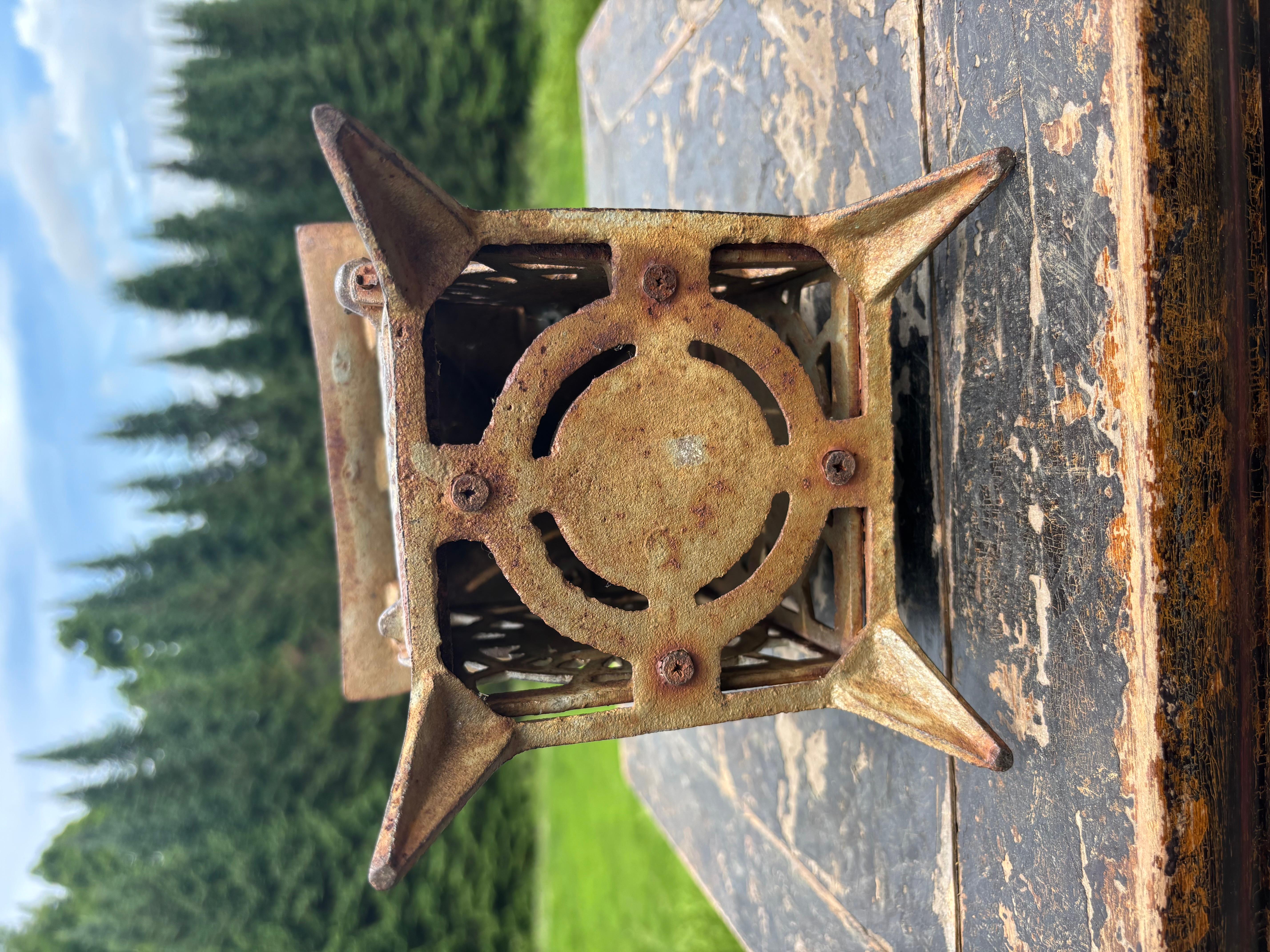 Japanese Antique Sun Faced Pagoda Roof Lantern For Sale 7