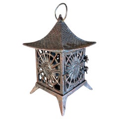 Japanese Antique Sun Faced Pagoda Roof Lantern