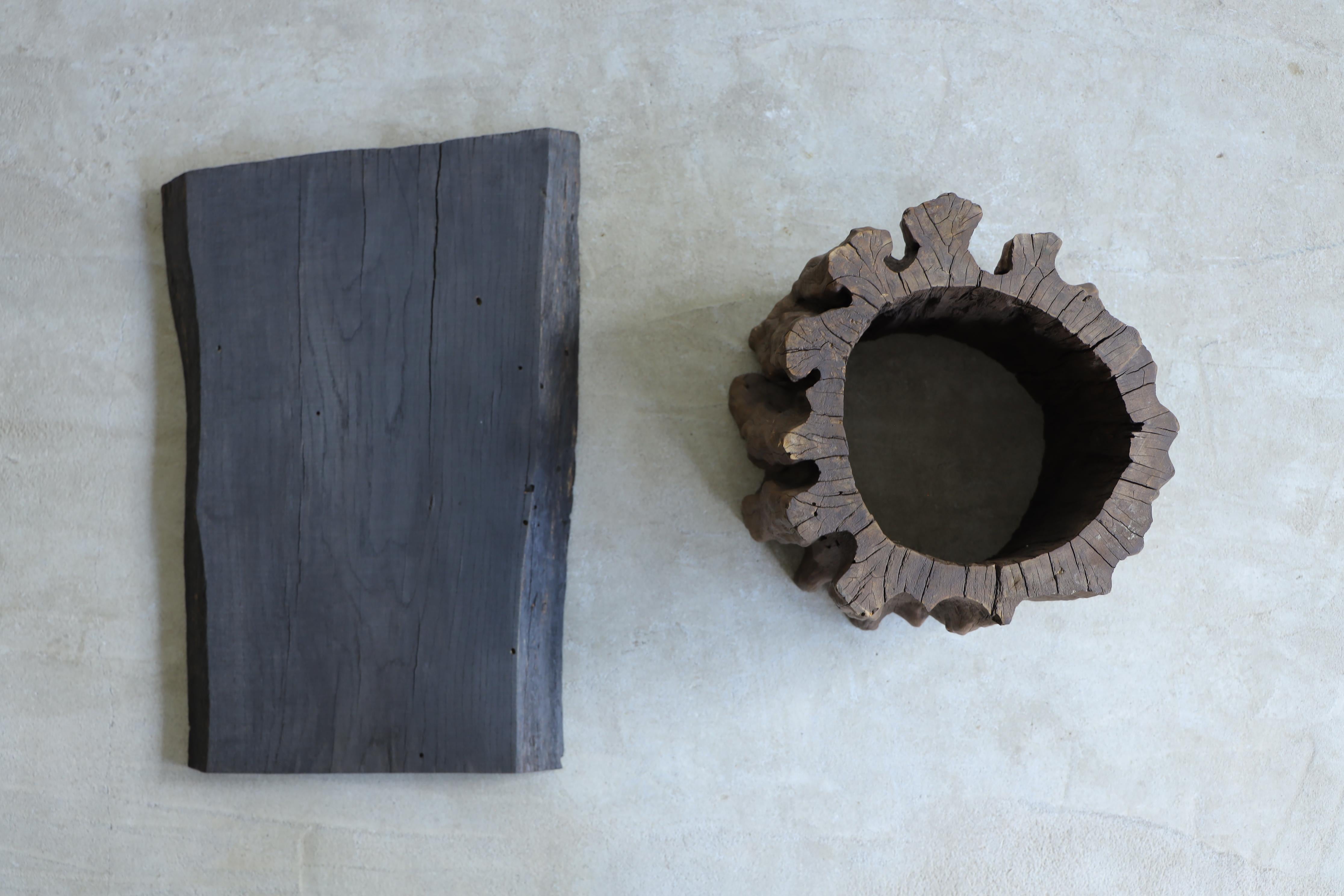 Mesa Japonesa Antigua, Mesa Rústica Wabi Sabi Mingei en venta 5