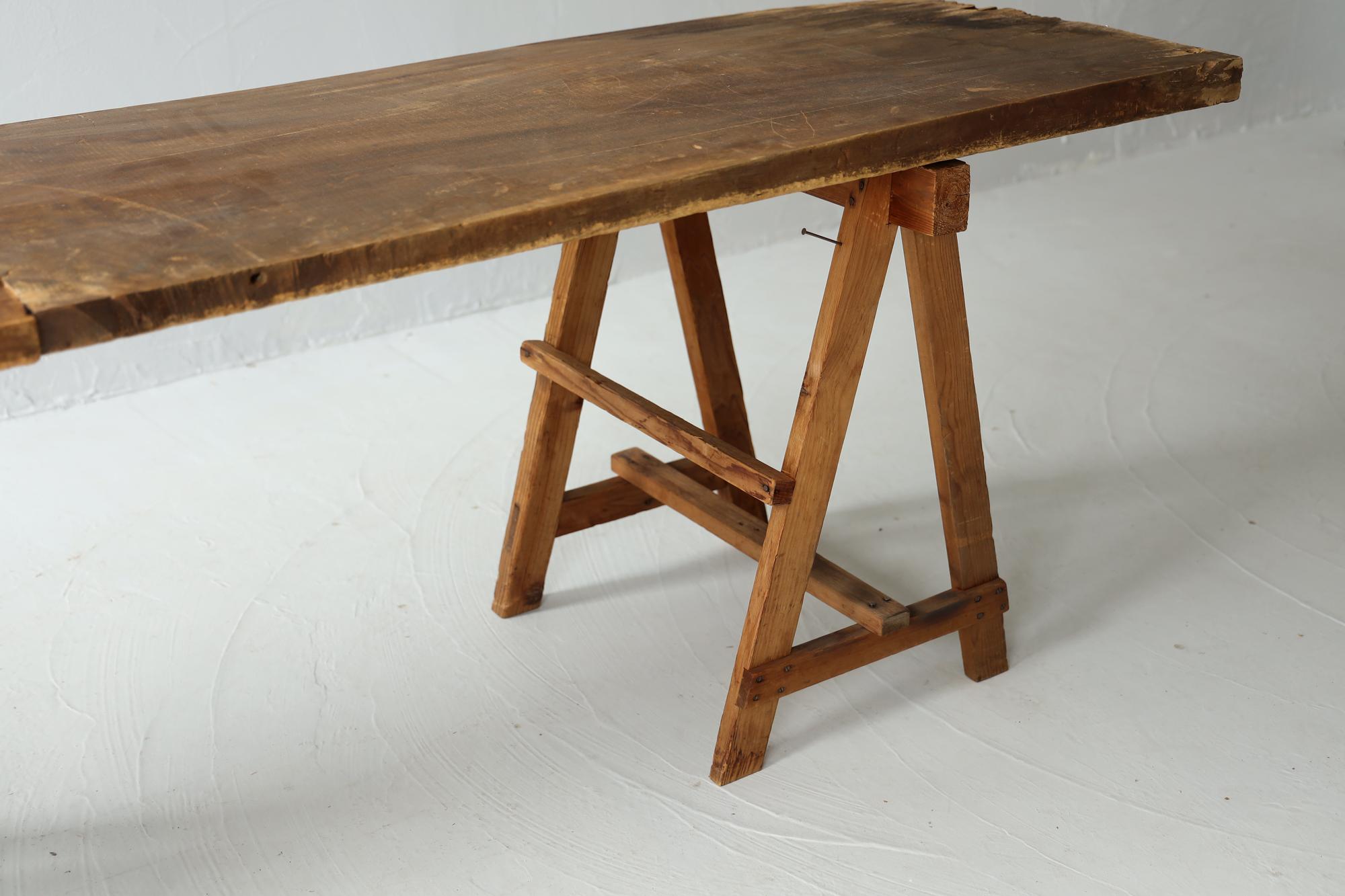 Japanese Antique Table, Table Primitive Wabi Sabi Mingei In Fair Condition For Sale In Katori-Shi, 12