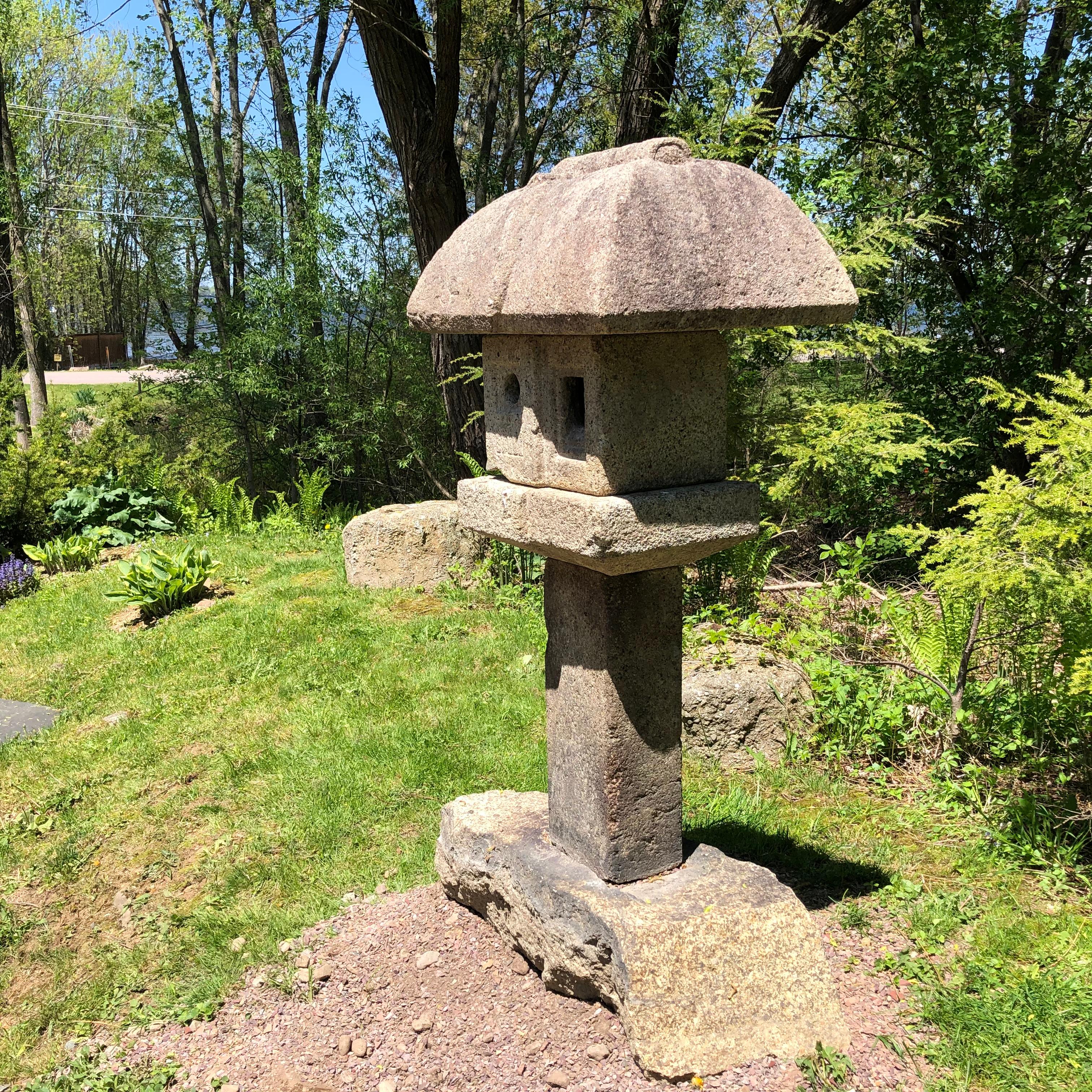 Japanese Antique Tall Mountain Minka House Lantern 4