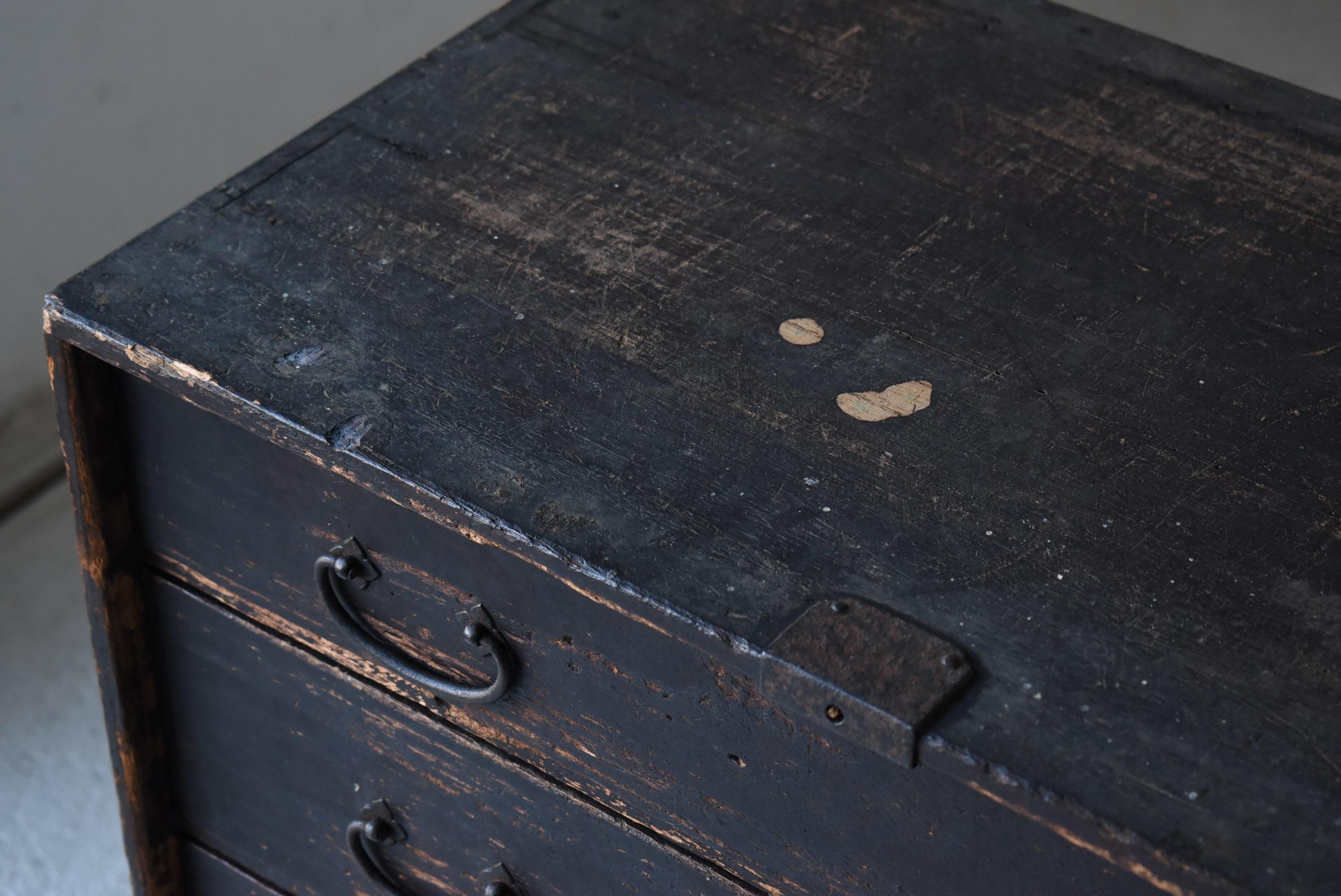 19th Century Japanese Antique Tansu 1800s-1860s/Chests of Drawers Storage Cabinet Wabisabi