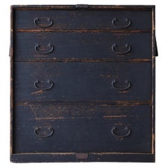 Japanese Antique Tansu 1800s-1860s/Chests of Drawers Storage Cabinet Wabisabi