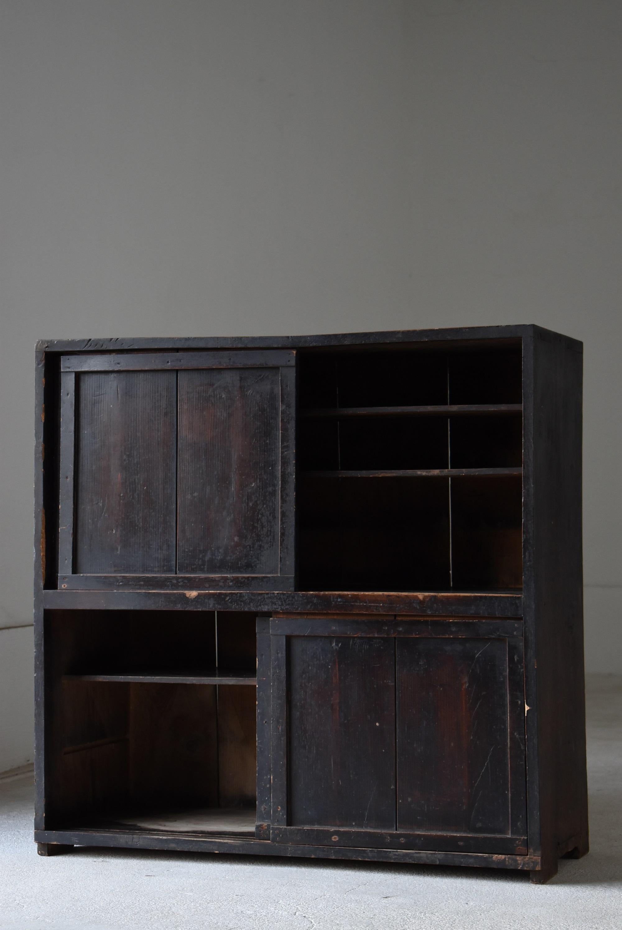 Cedar Japanese Antique Tansu 1860s-1900s/Chests of Drawers Cabinet Shelf Wabisabi