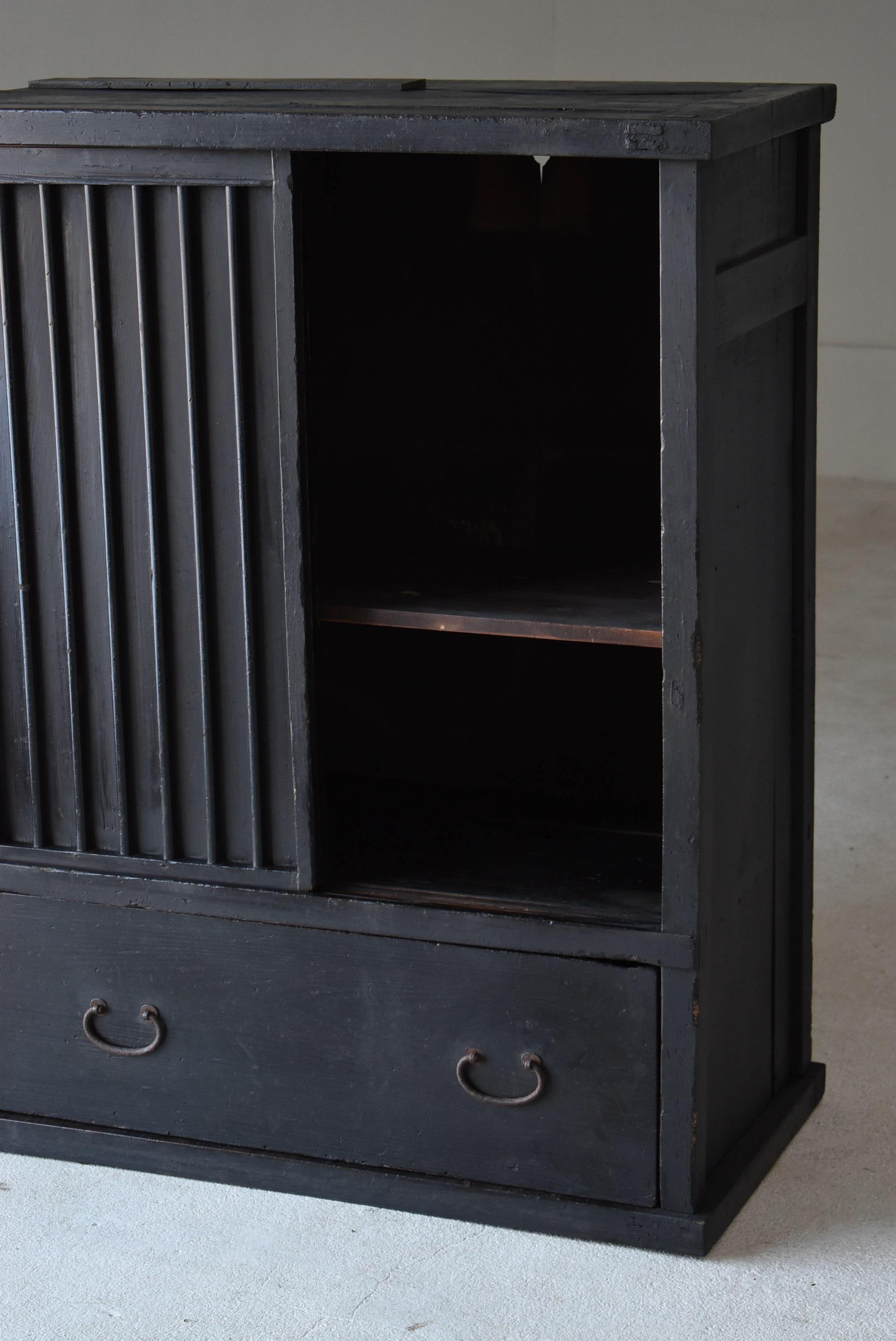 Japanese Antique Tansu 1860s-1900s/Chests of Drawers Shelf Cabinet Wabisabi 2