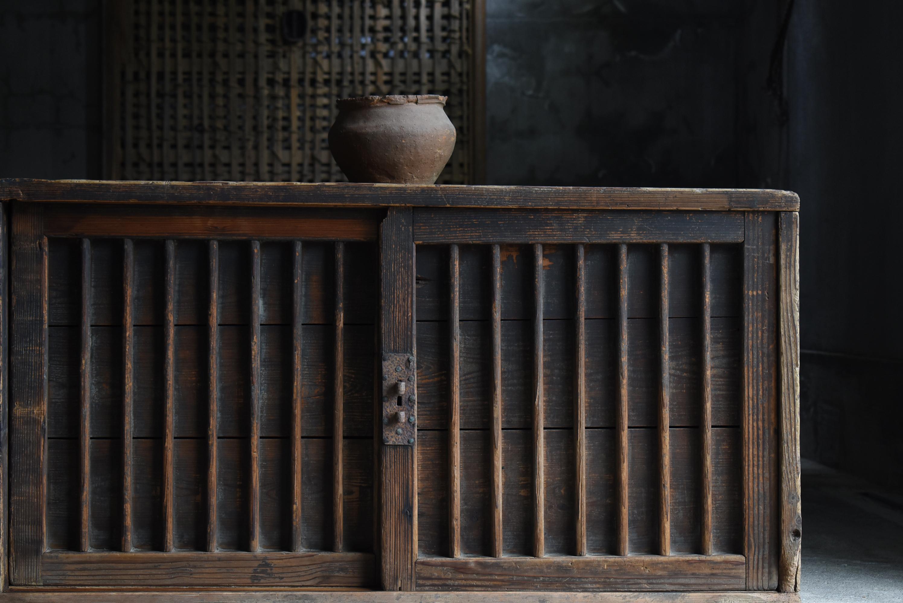 Japanese Antique Tansu 1860s-1900s / Sideboard Cabinet Wabisabi 13
