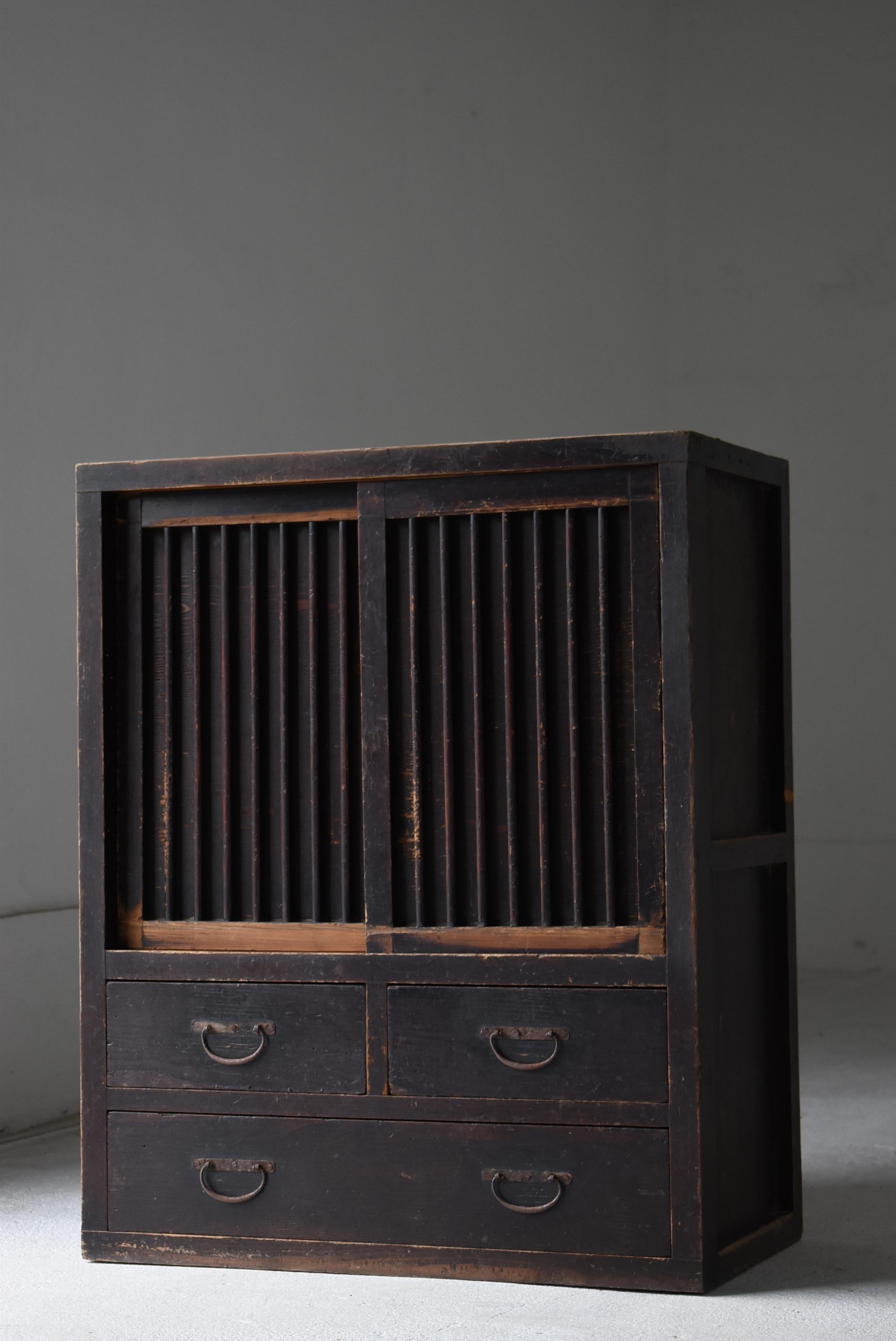 Meiji Antico Tansu giapponese del 1860-1900 / Credenza Wabisabi in vendita
