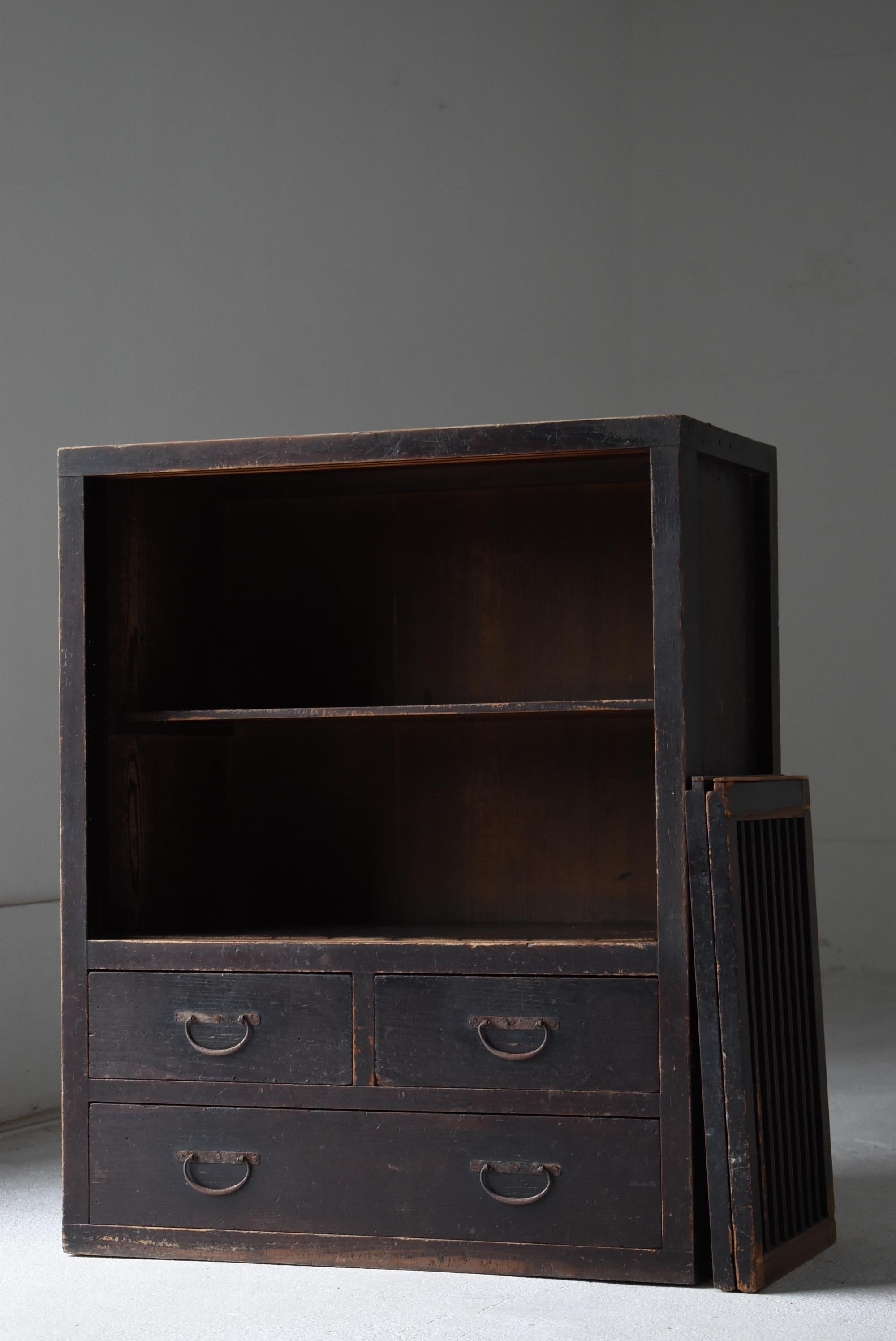 Antico Tansu giapponese del 1860-1900 / Credenza Wabisabi in vendita 1