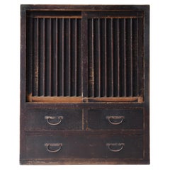 Japanese Antique Tansu 1860s-1900s / Sideboard Cabinet Wabisabi
