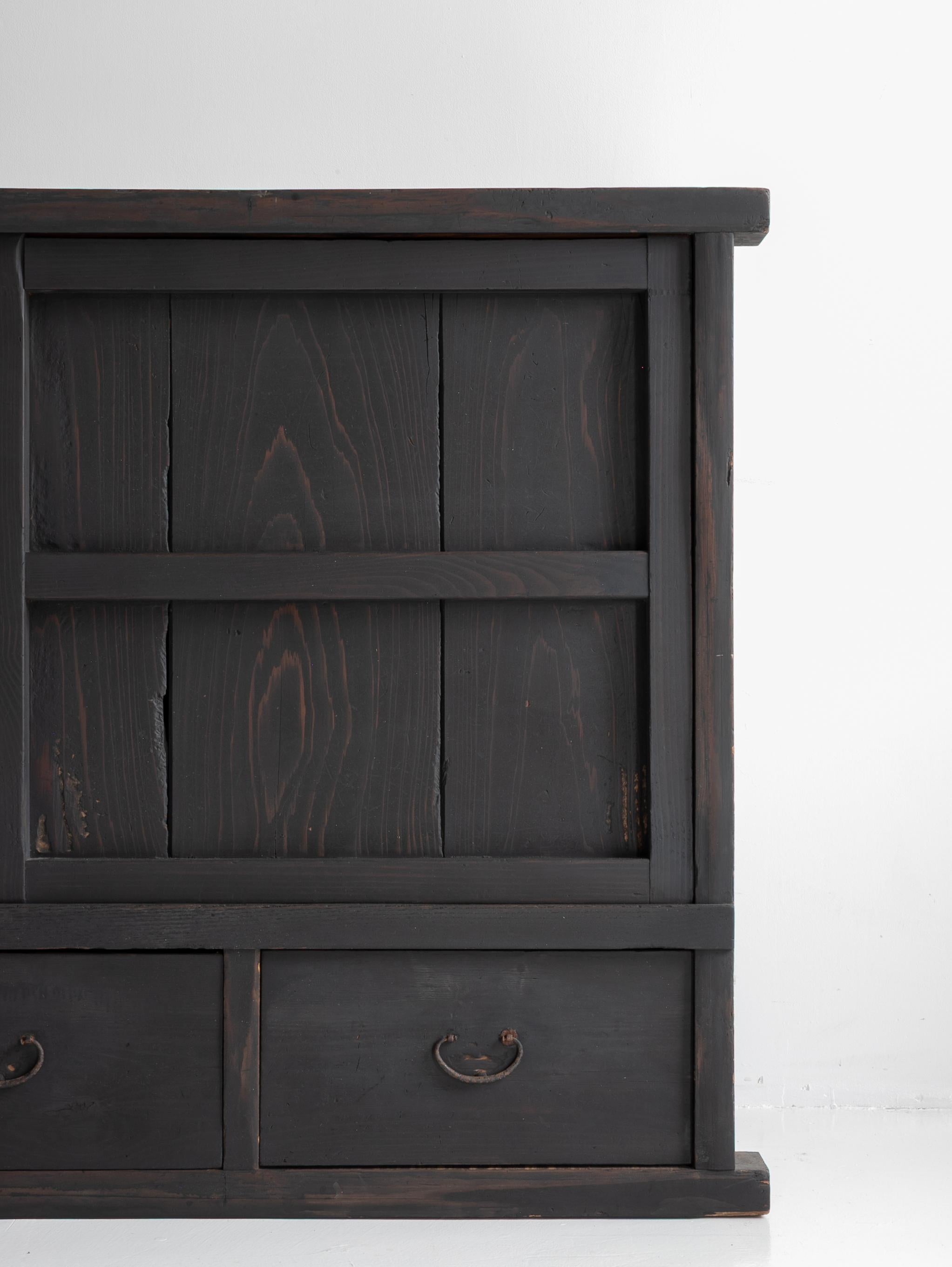 Japanese Antique Tansu 1860s-1900s / Sideboard Wabi Sabi For Sale 3