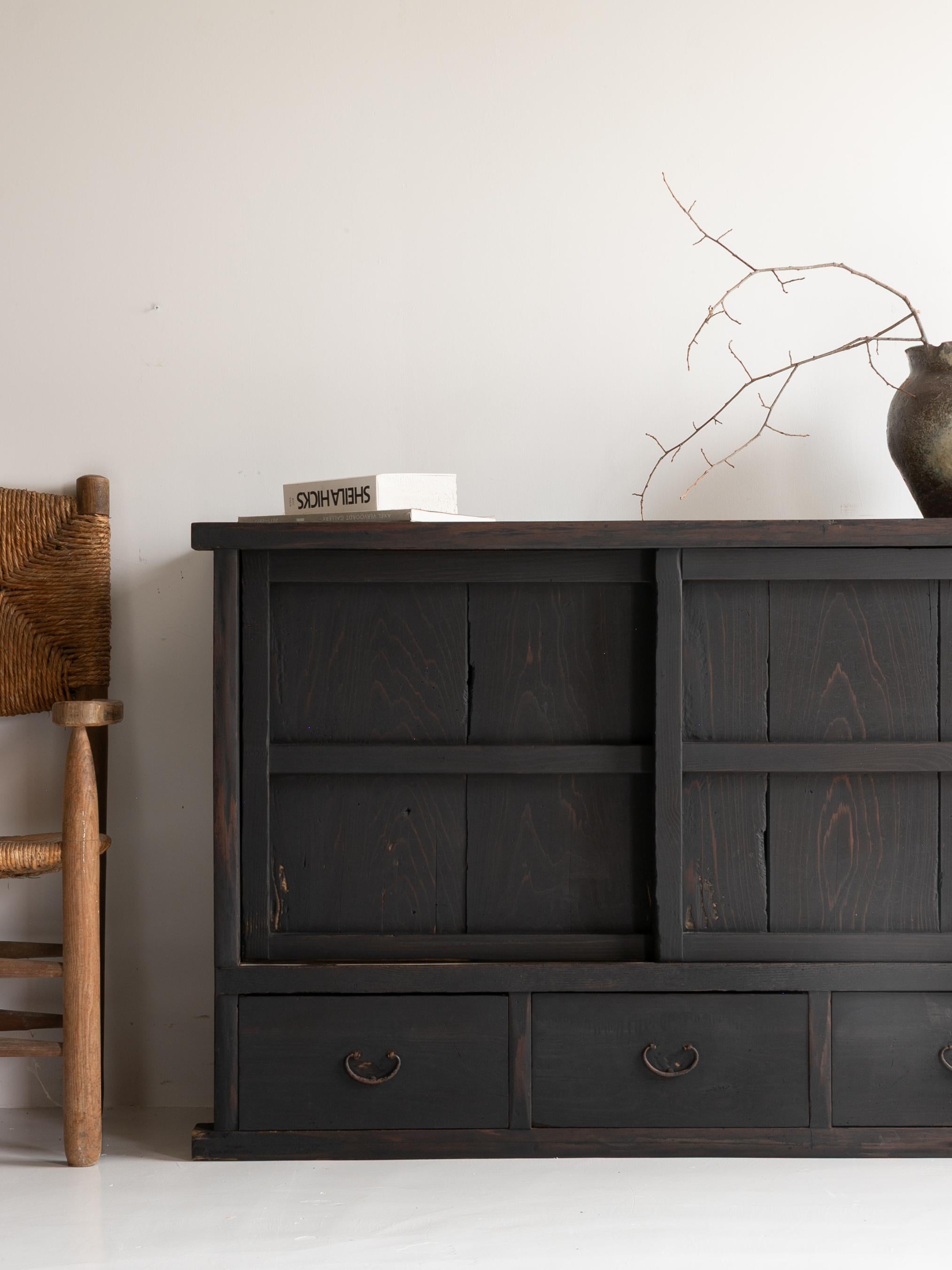 Meiji Japanese Antique Tansu 1860s-1900s / Sideboard Wabi Sabi For Sale