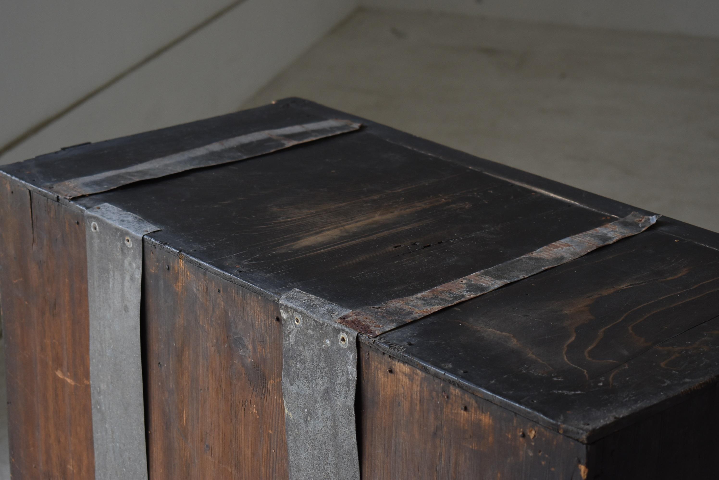 Japanese Antique Tansu 1860s-1920s/Chest of Drawer Cabinet Shelf Wabisabi 7