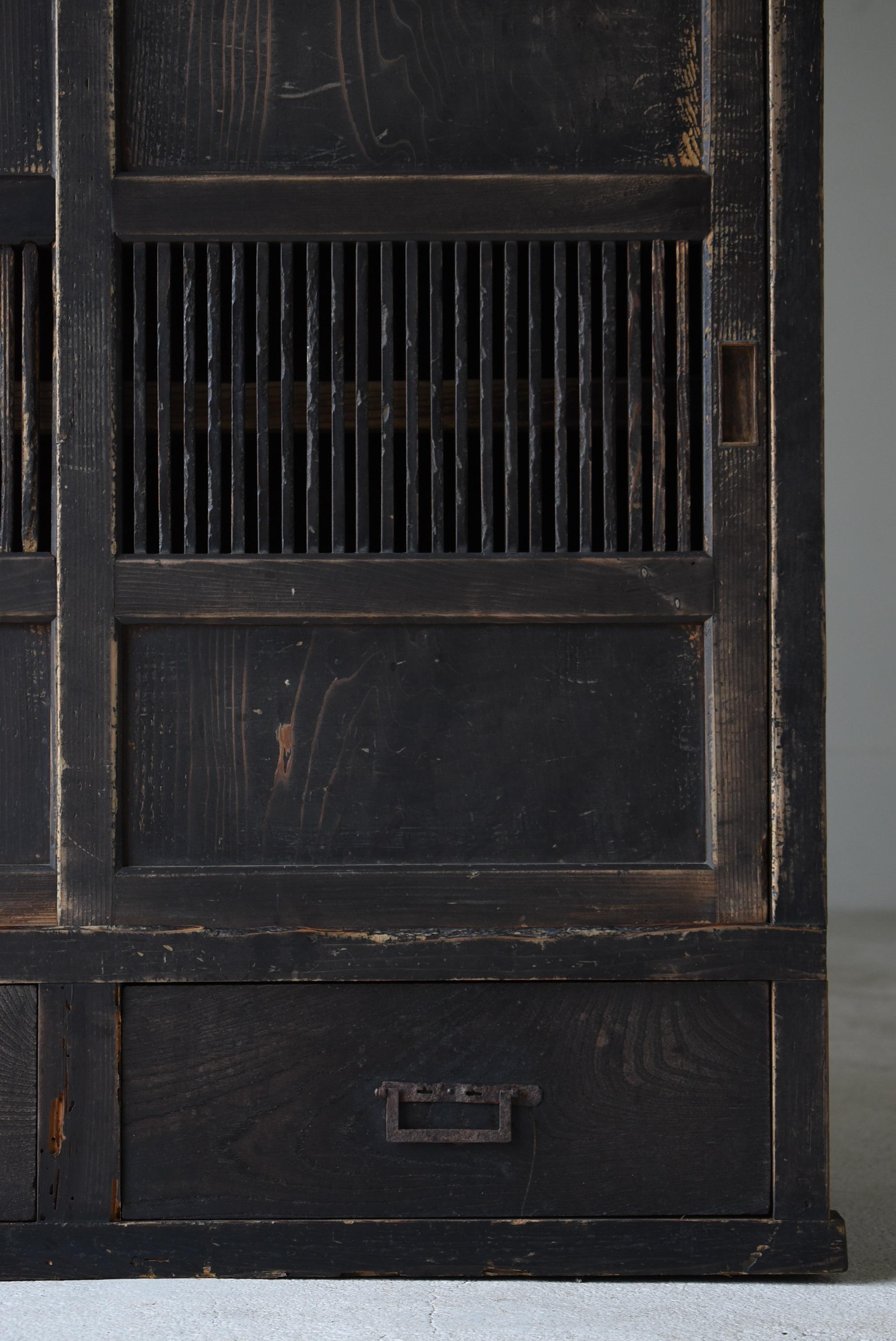 Meiji Japanese Antique Tansu 1860s-1920s/Chest of Drawer Cabinet Shelf Wabisabi