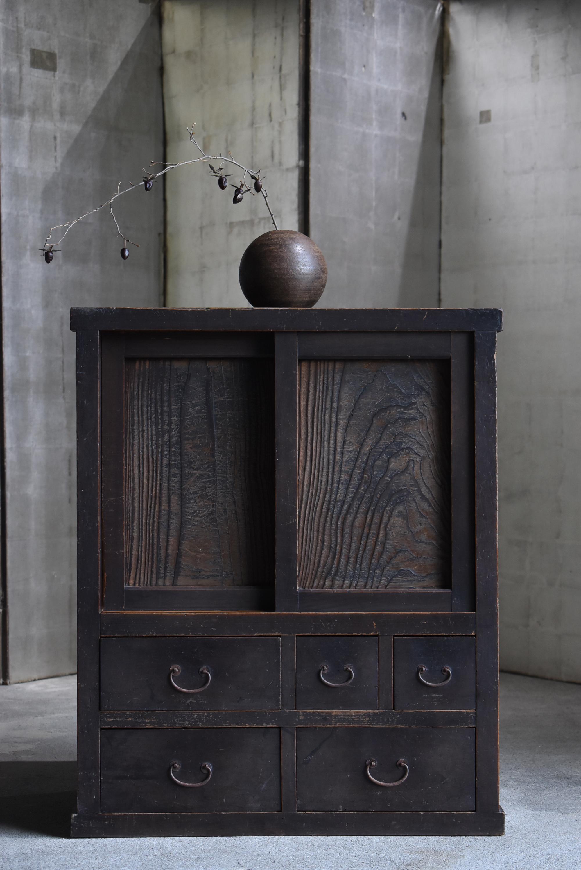 Meiji Japanese Antique Tansu 1860s-1920s / Chest of Drawer Wabi Sabi